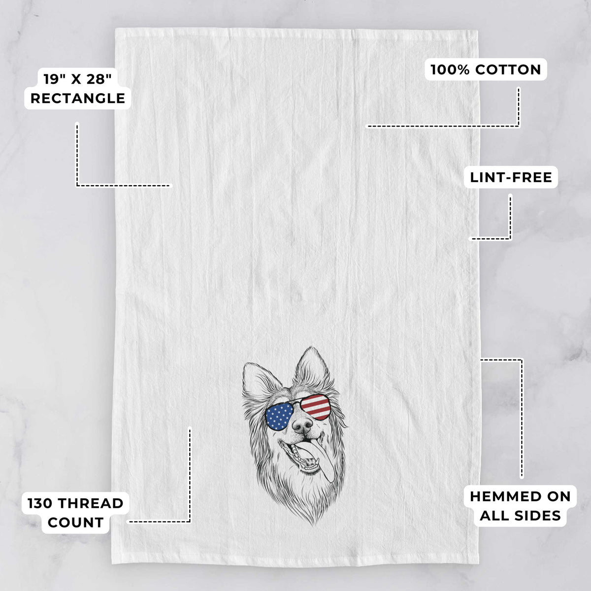Rosalie the German Shepherd Mix Tea Towel