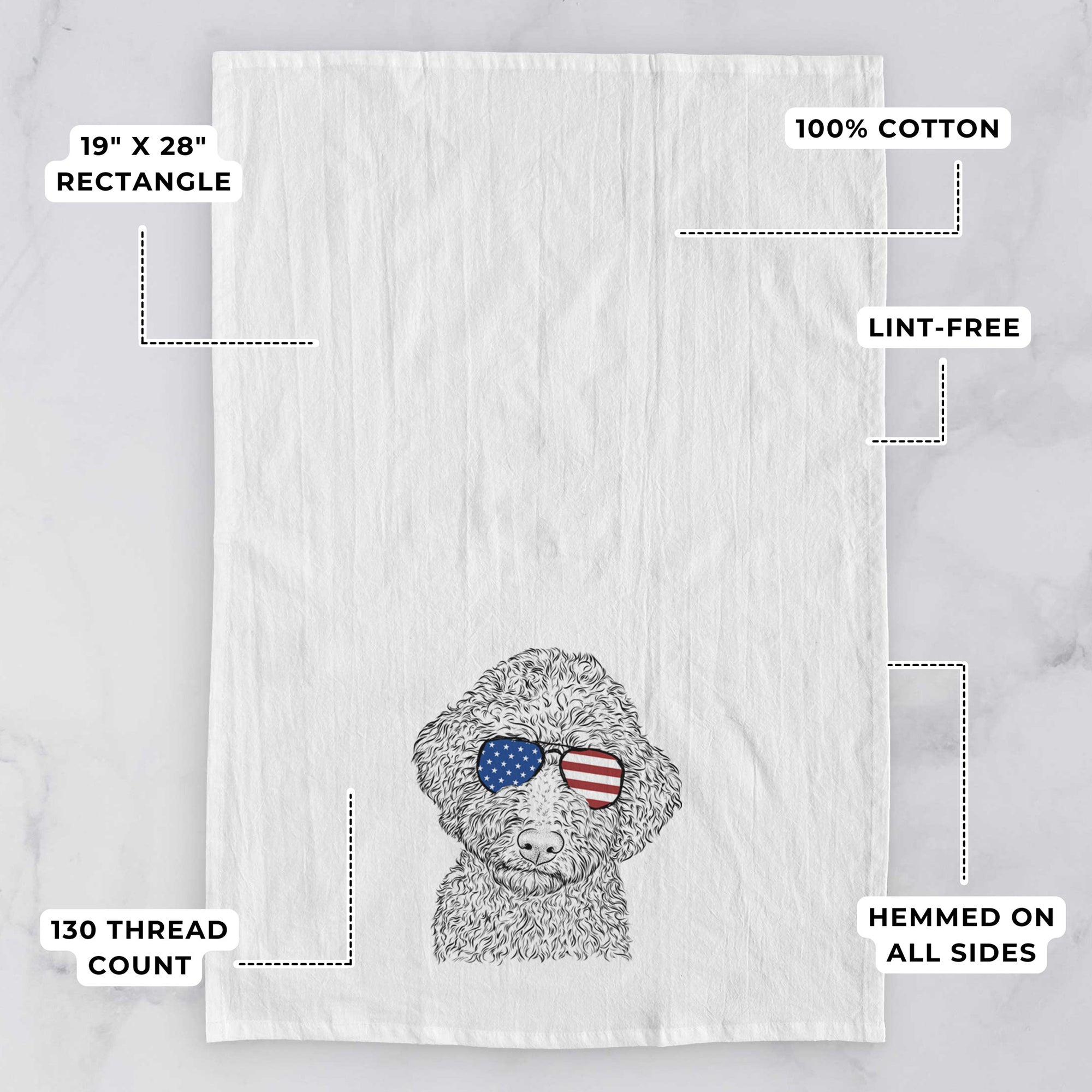 Ross the Lagotto Romagnolo Tea Towel