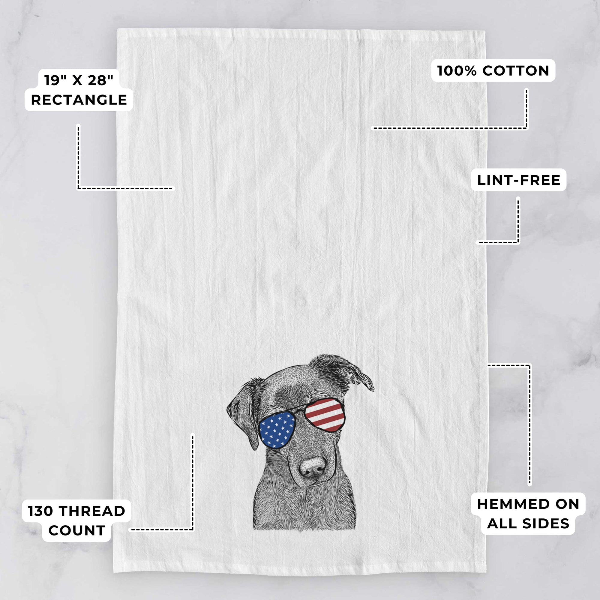 Sadie the Whipador Tea Towel