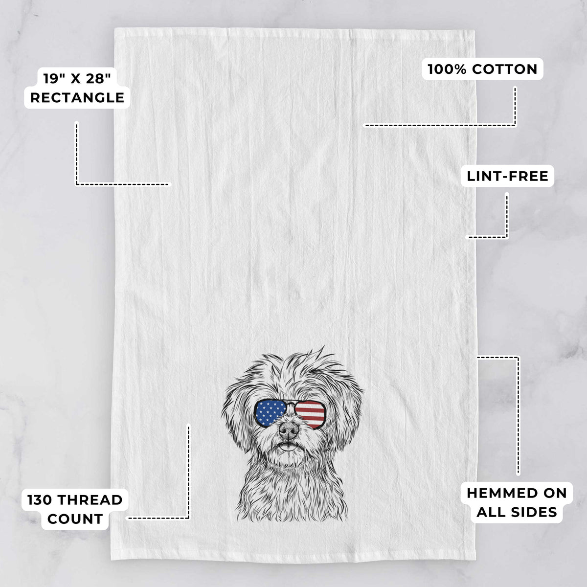 Sammy the Shorkie Tea Towel
