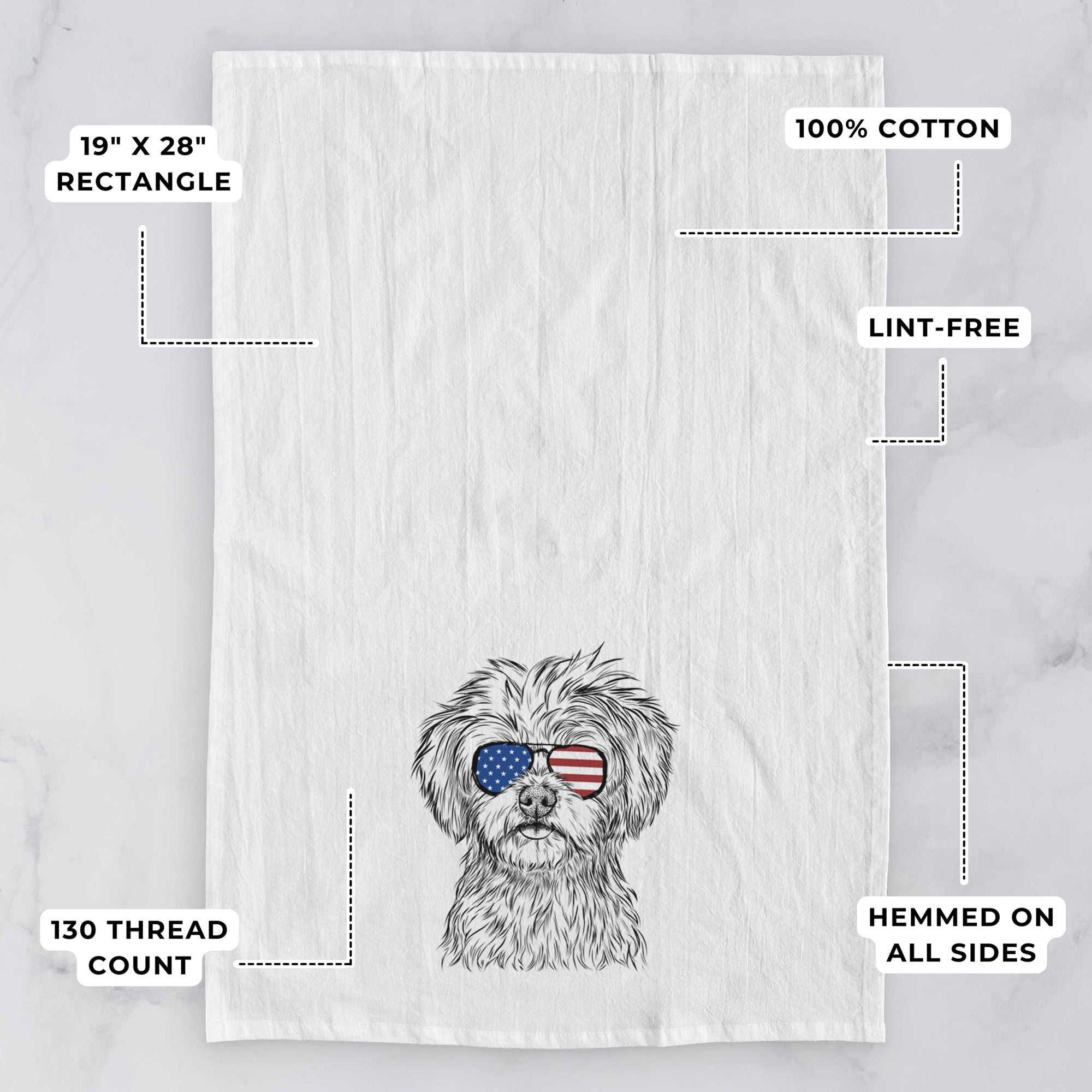 Sammy the Shorkie Tea Towel