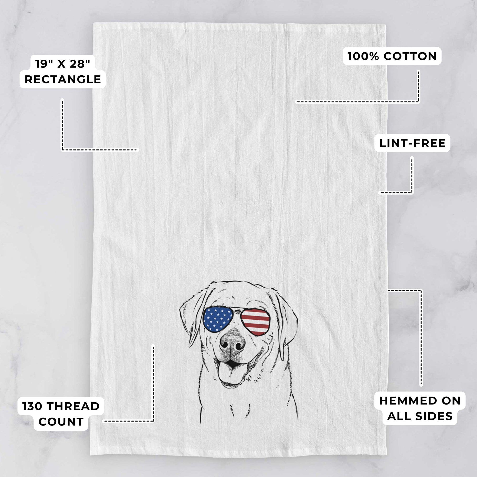 Sanford the Labrador Retriever Tea Towel