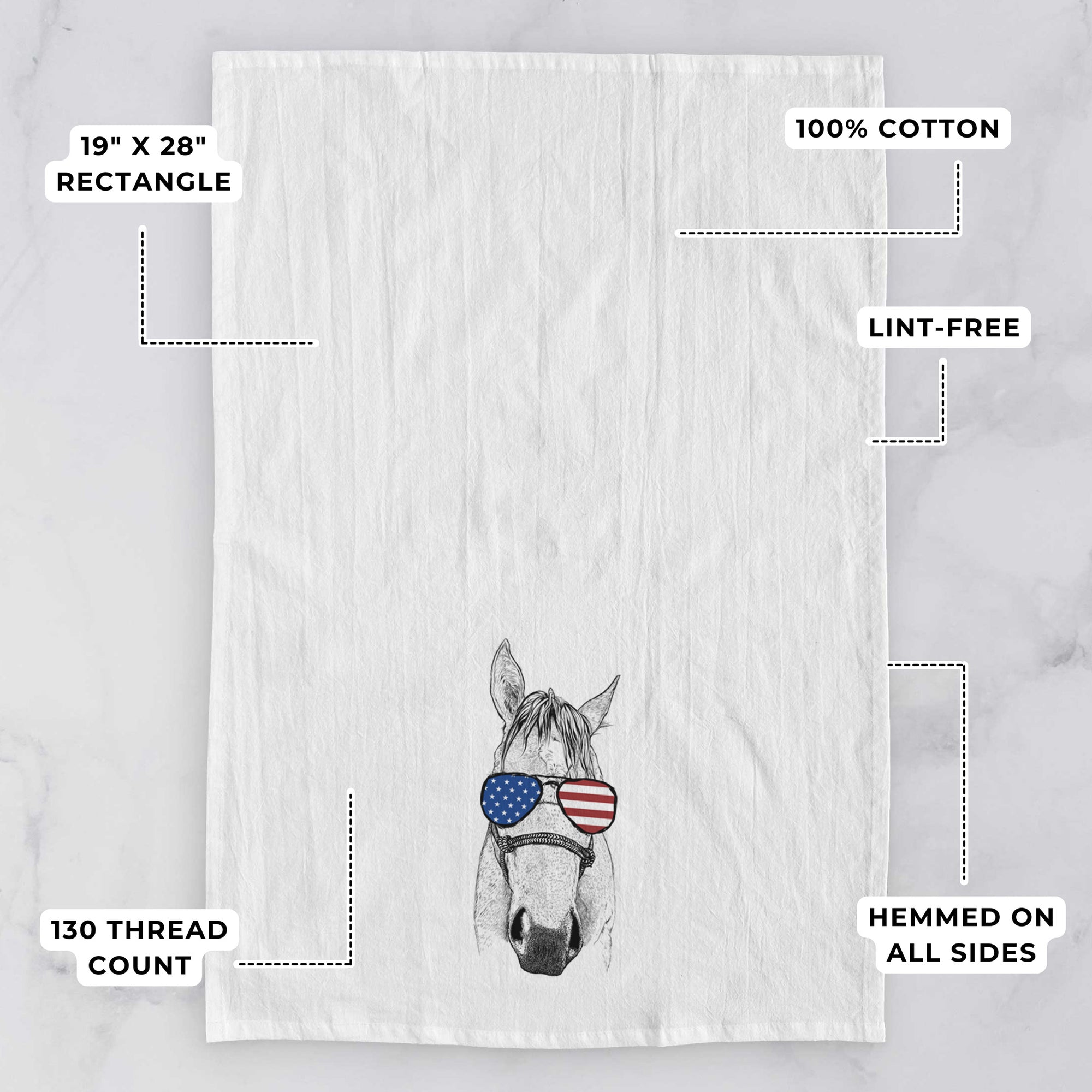 SeaBee the Quarter Horse Tea Towel