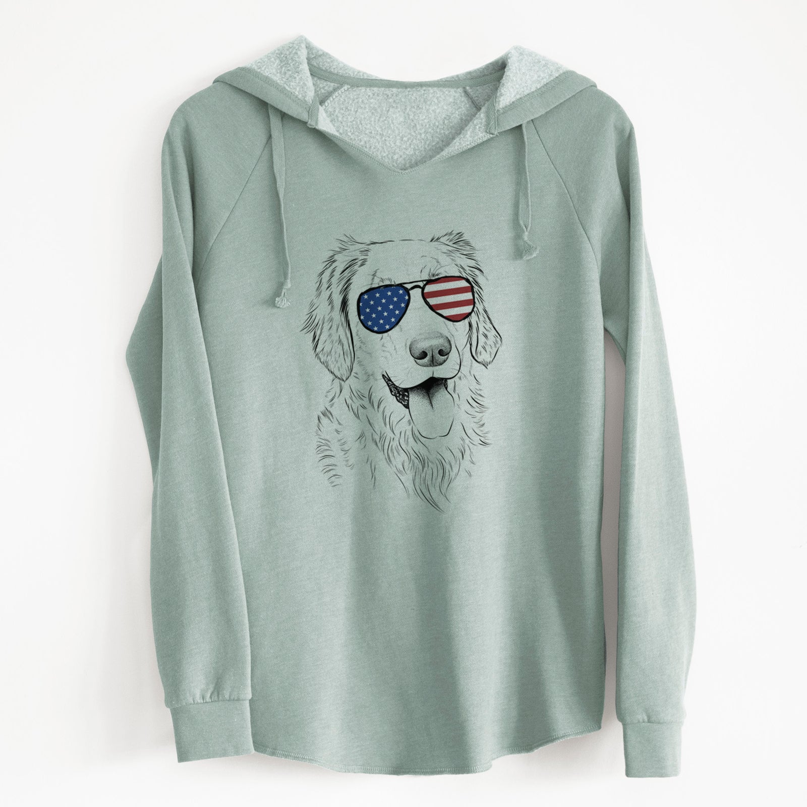 USA Semba the Golden Retriever - Cali Wave Hooded Sweatshirt