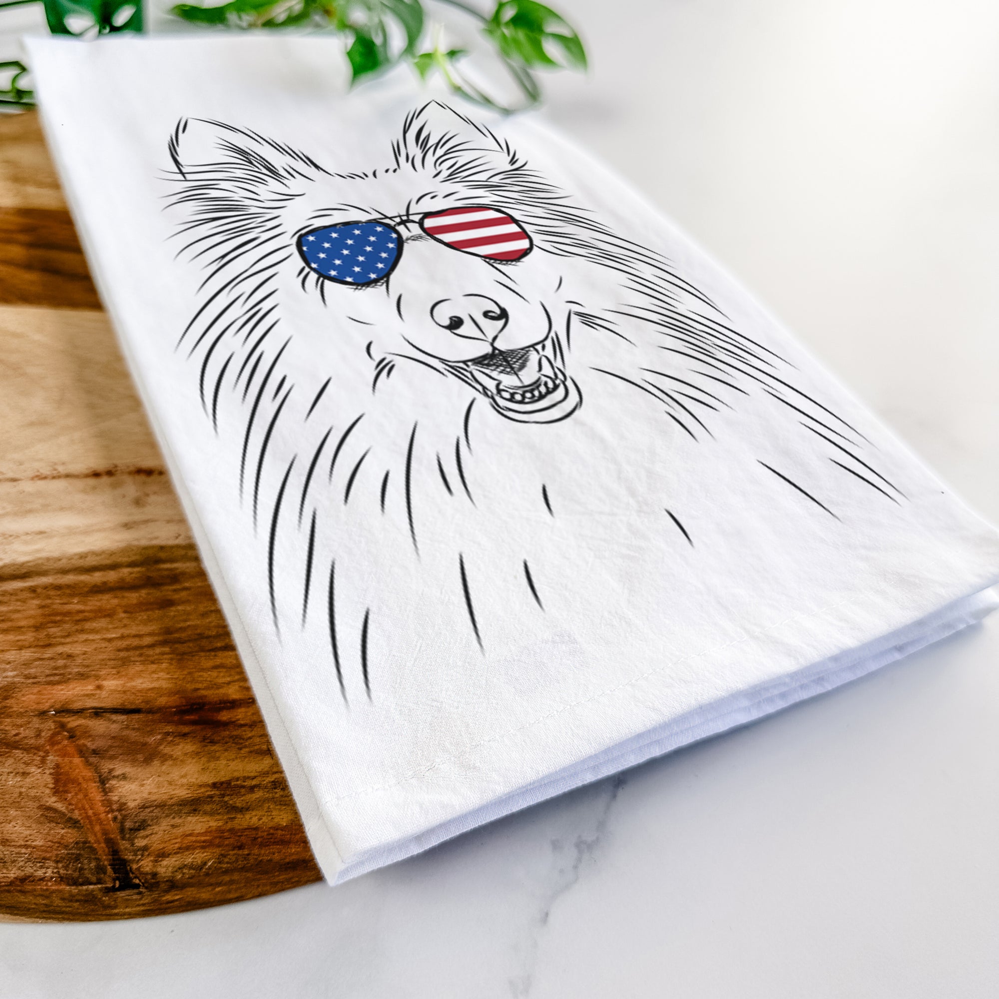 Sheldon the Shetland Sheepdog Tea Towel