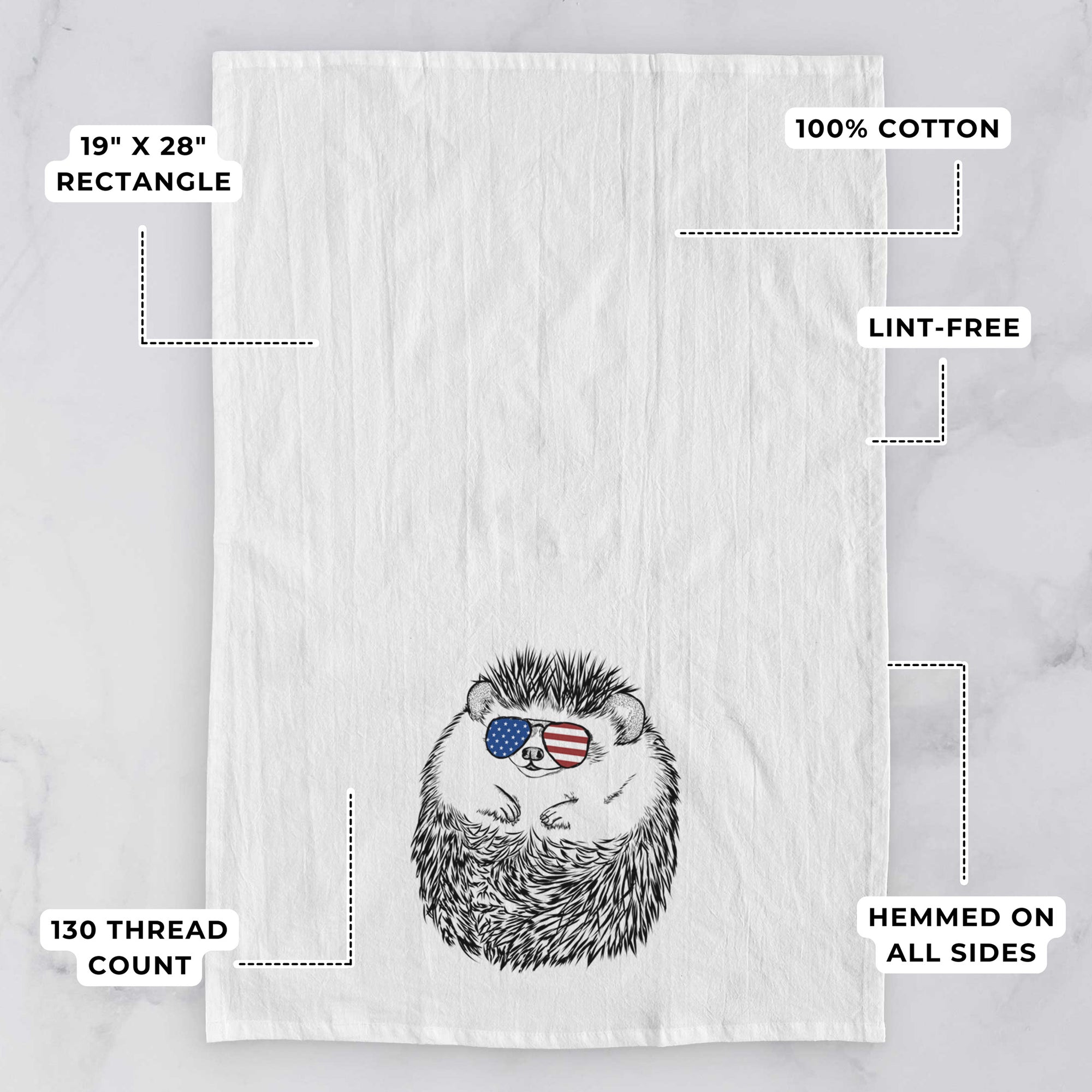 Sid the Hedgehog Tea Towel