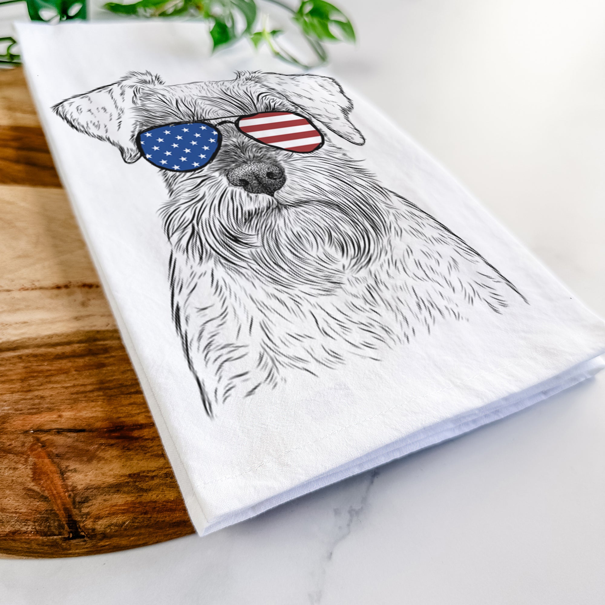 Smokey the Miniature Schnauzer Tea Towel