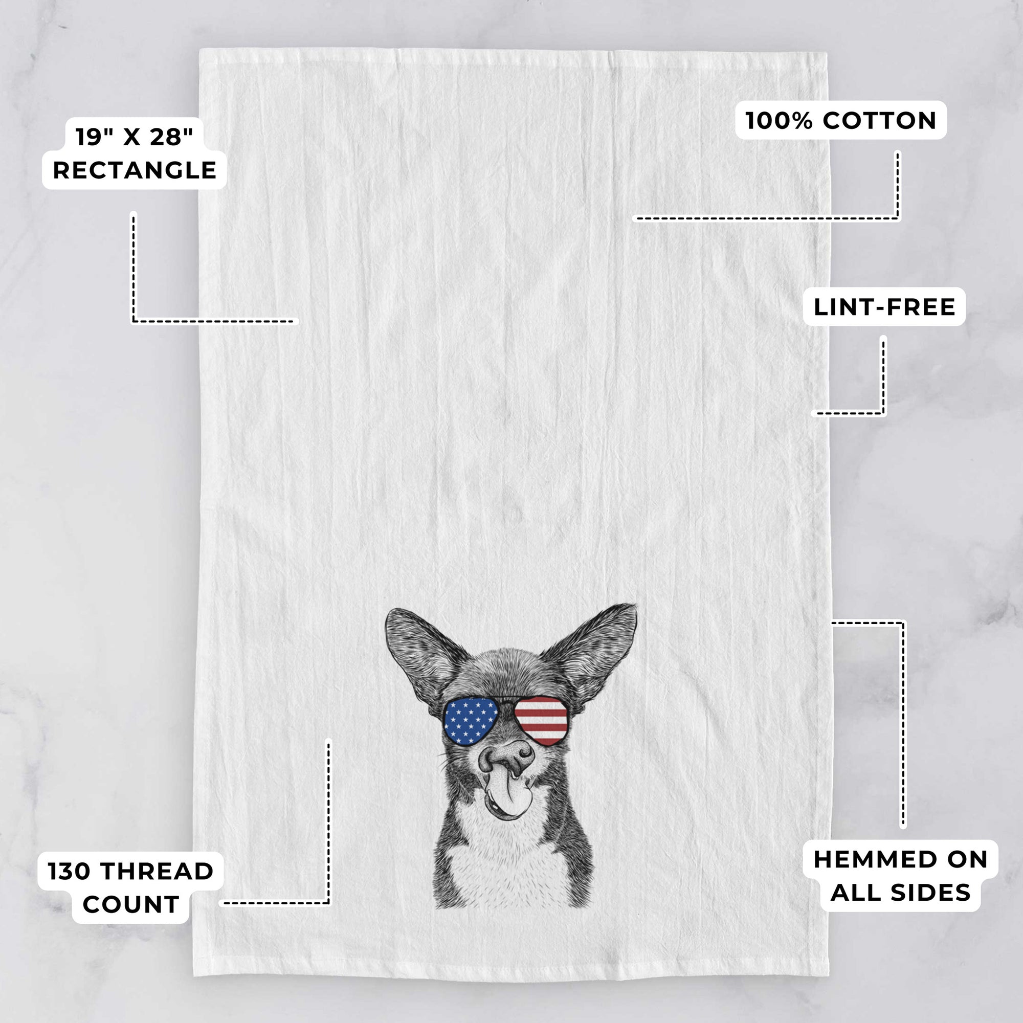 Sprout the Chihuahua Mix Tea Towel