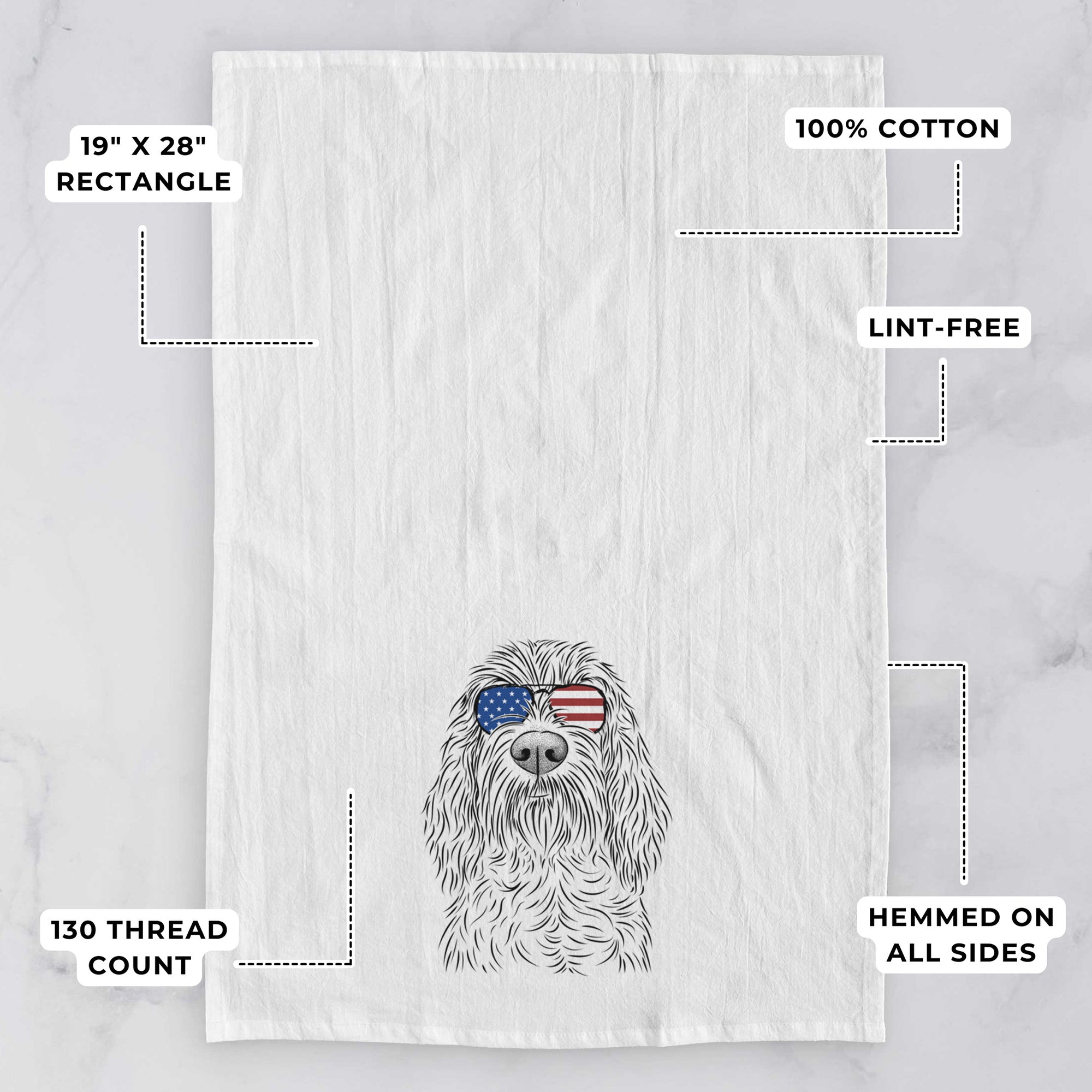 Stefano the Spinone Italiano Tea Towel