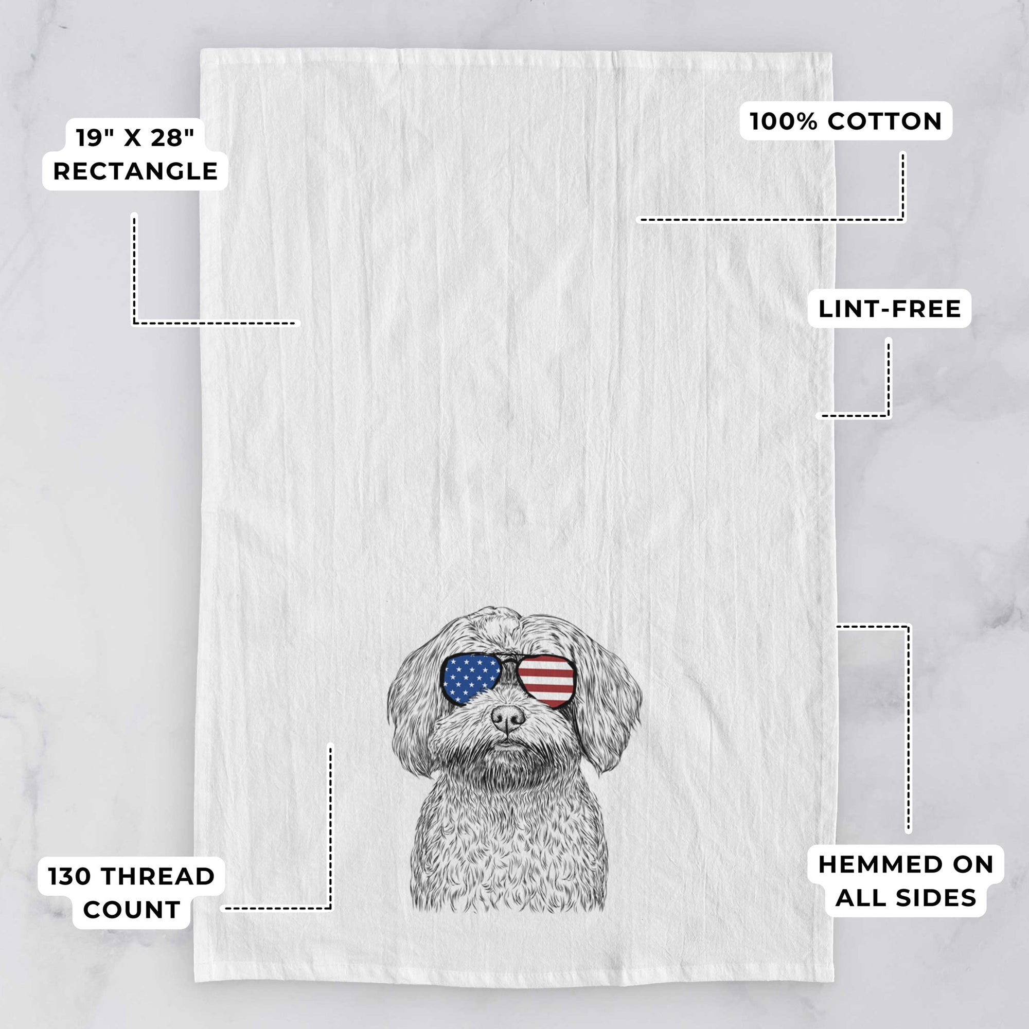 Stella the Shih Tzu Mix Tea Towel