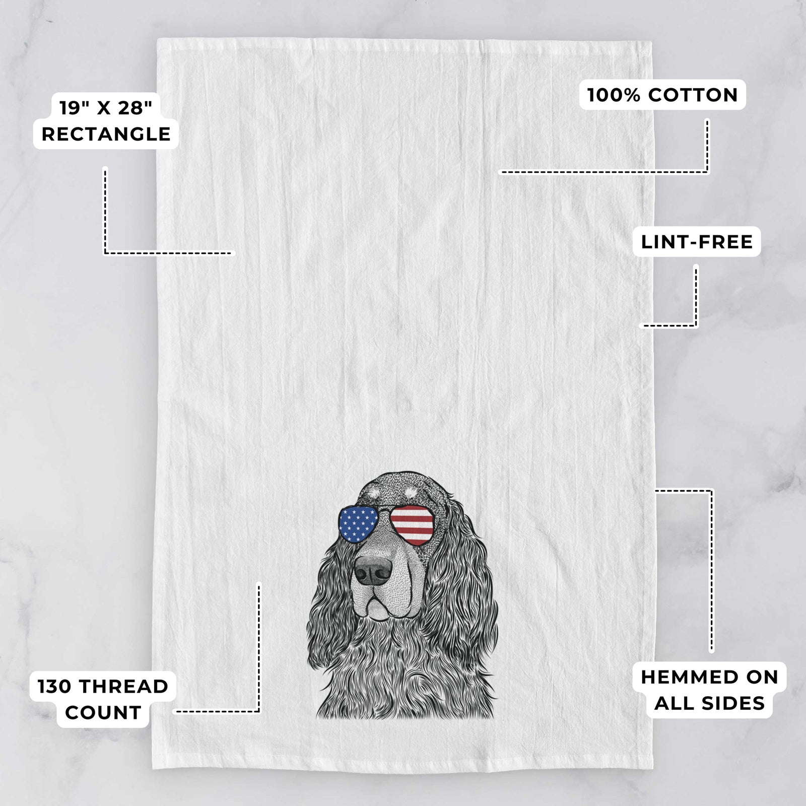 Stormy the Gordon Setter Tea Towel