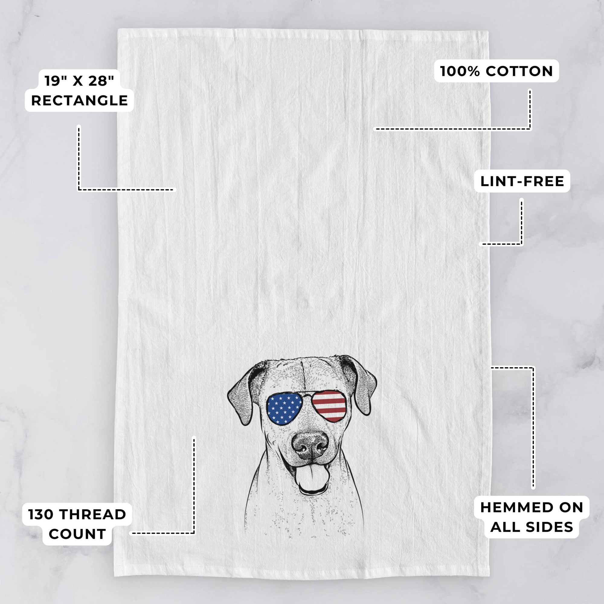 Sugar the American Staffordshire Mix Tea Towel