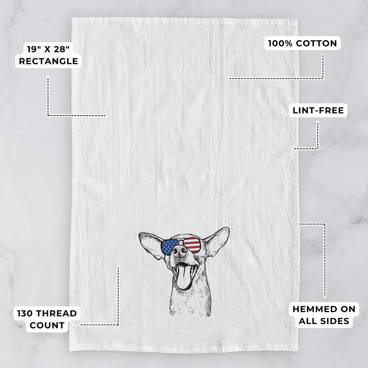SweetBailey the Chihuahua Mix Tea Towel