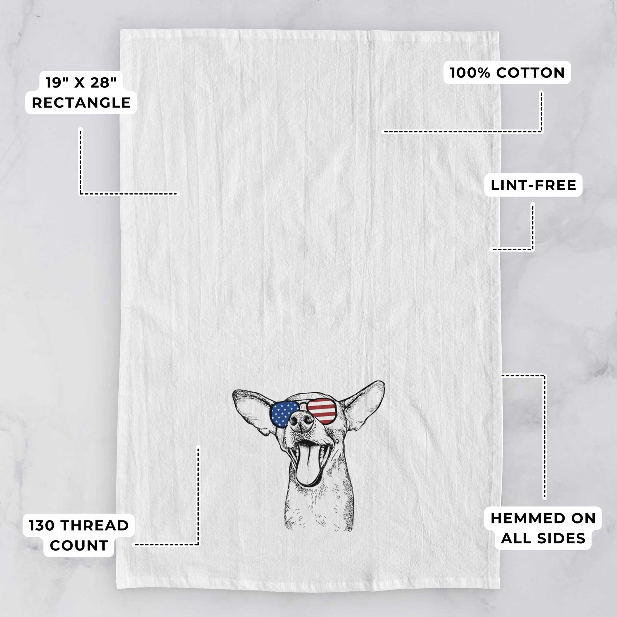 SweetBailey the Chihuahua Mix Tea Towel