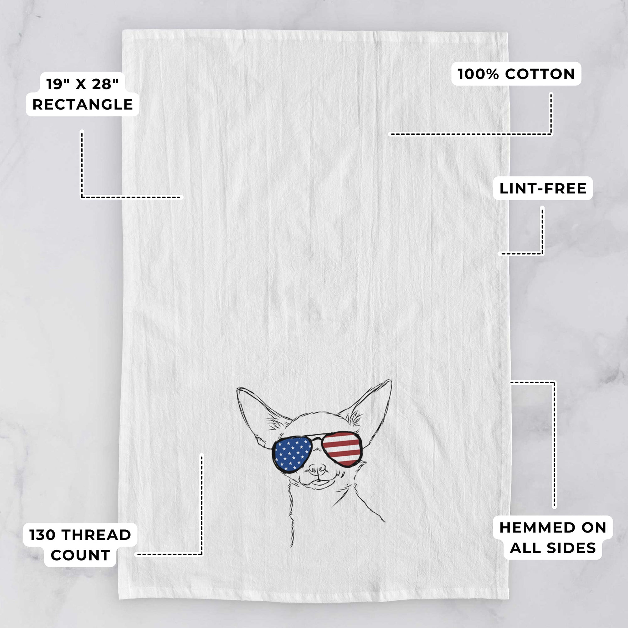 Tabitha the Chihuahua Tea Towel