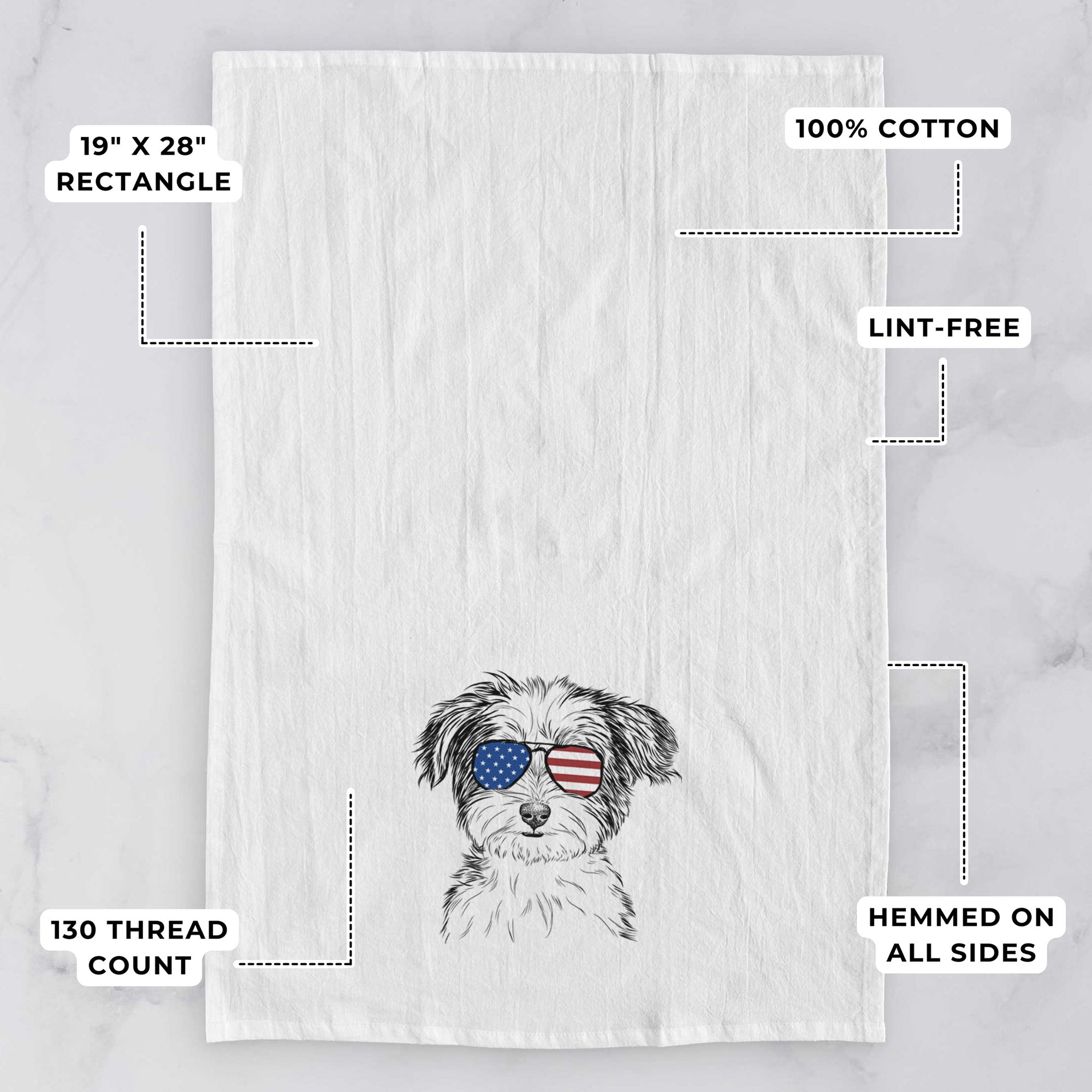 Teddy the Havanese Tea Towel