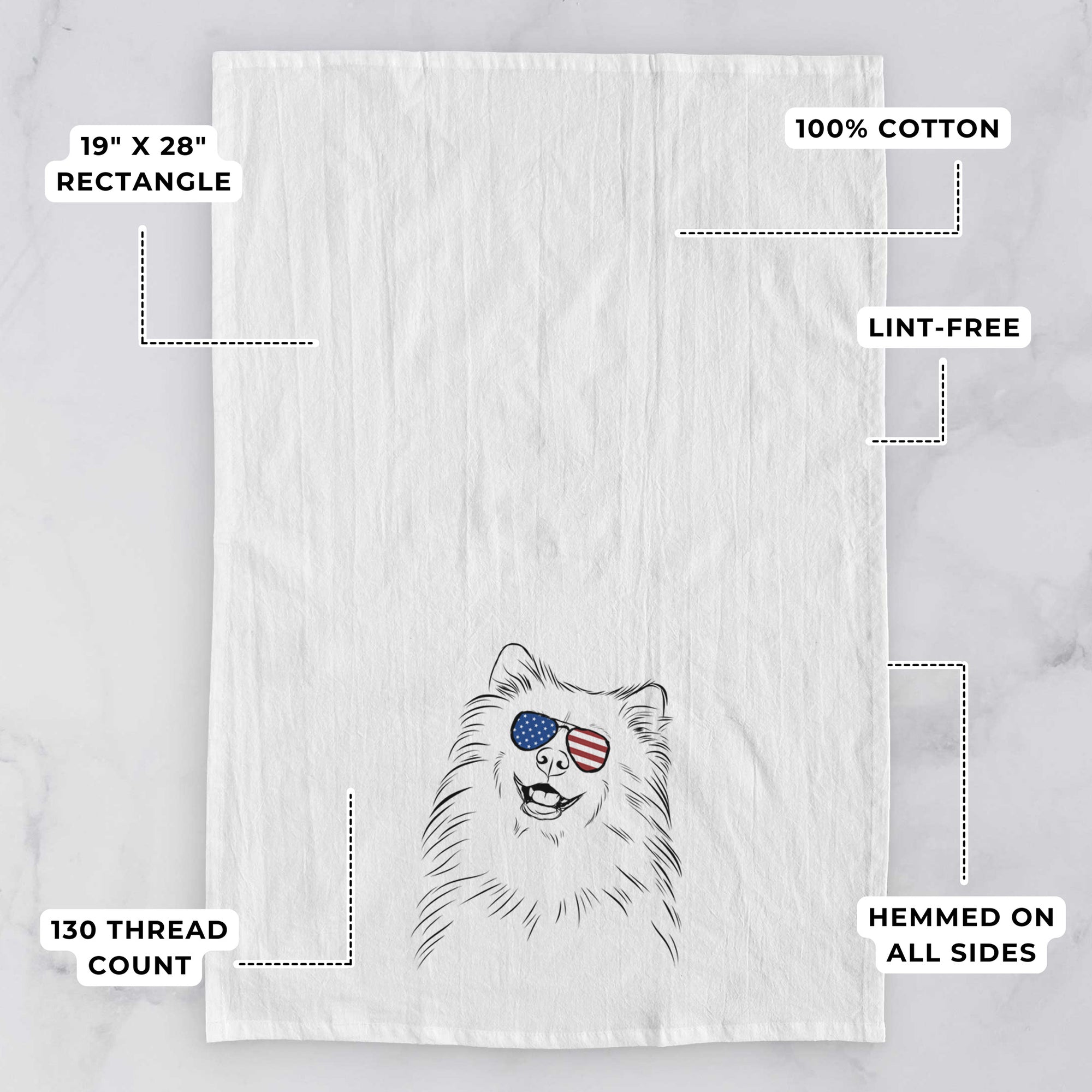 Tillie the Samoyed Tea Towel