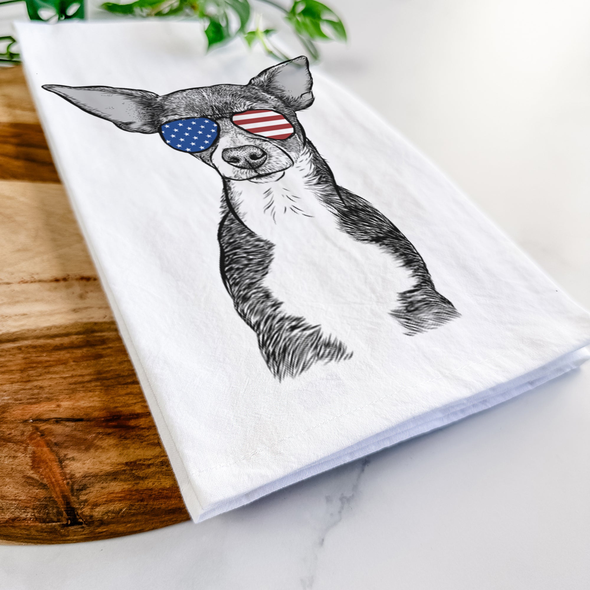 Tiny Archie the Mixed Breed Tea Towel