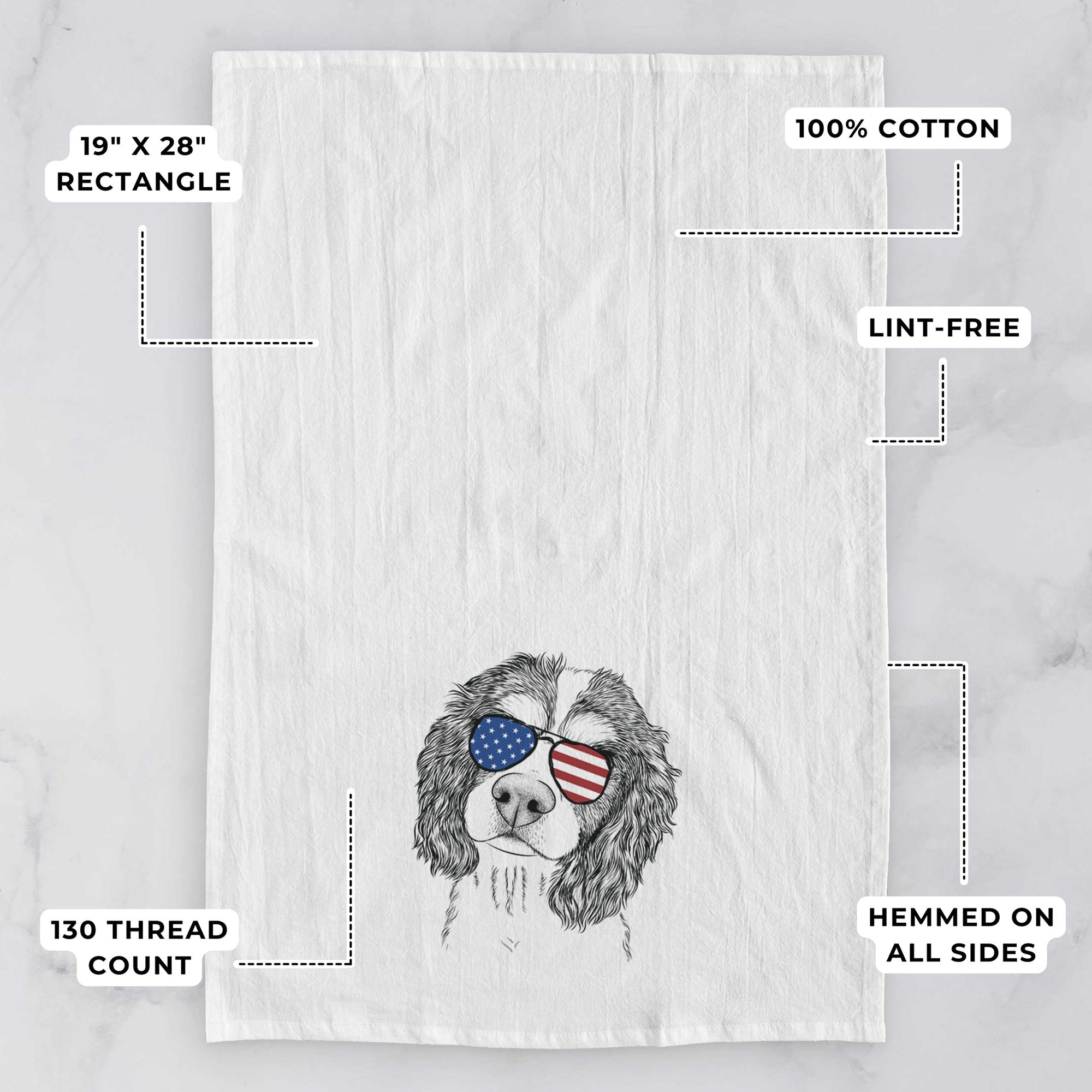 Truman the Cavalier King Charles Spaniel Tea Towel