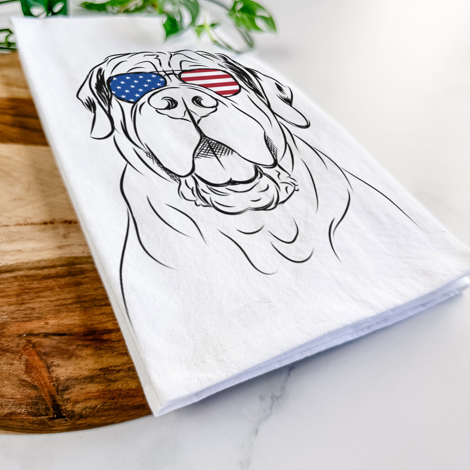 Tufton the English Mastiff Tea Towel