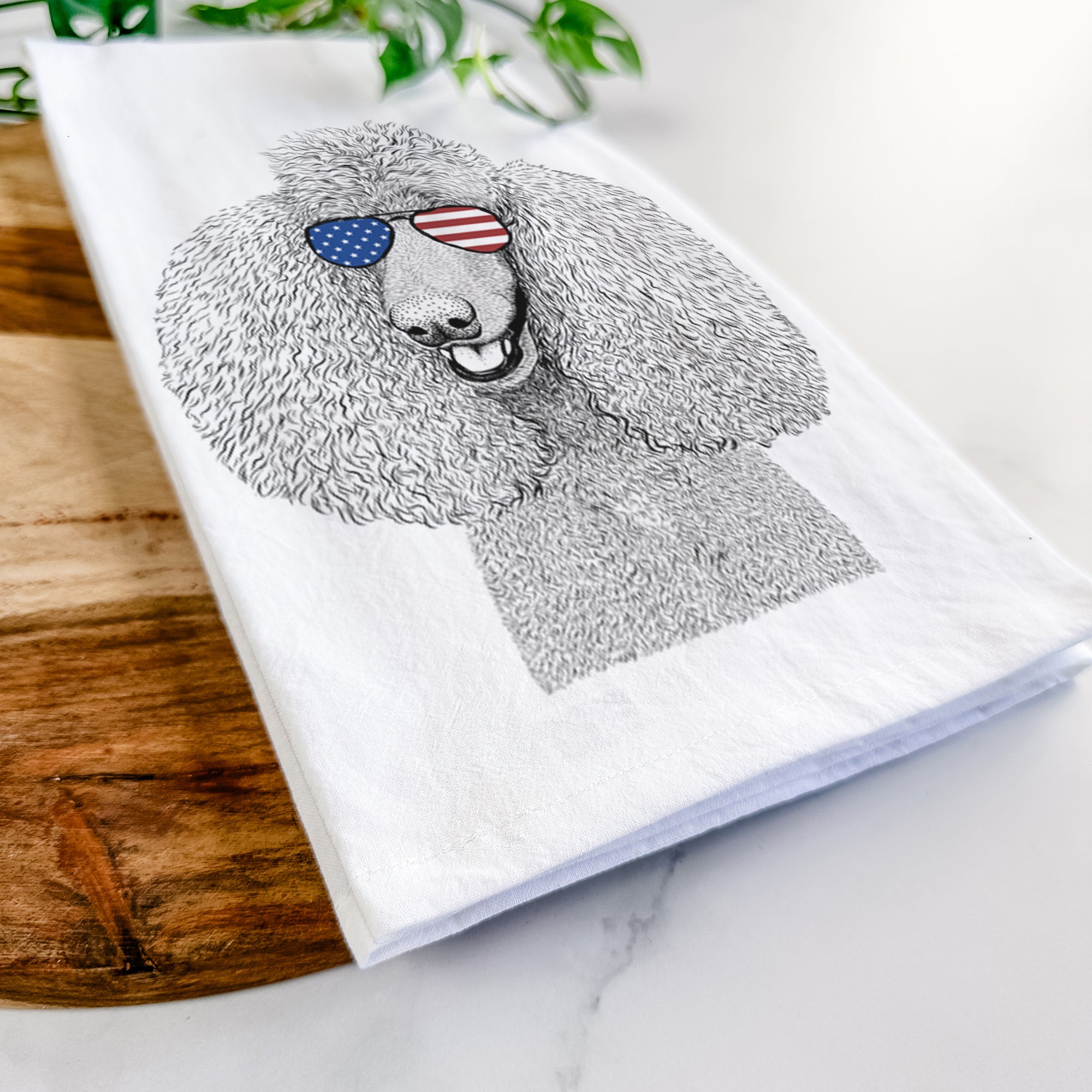 Uncle Tucker the Poodle Tea Towel