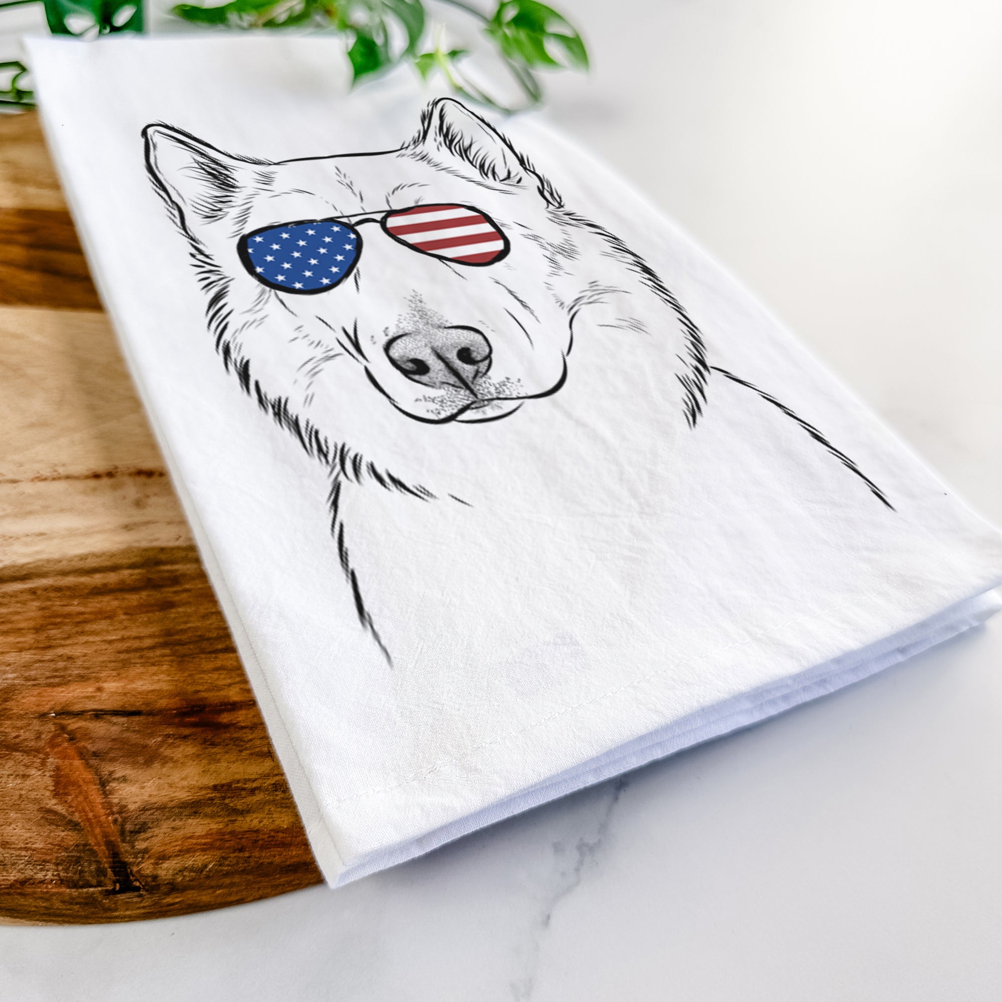 Vox the Siberian Husky Tea Towel