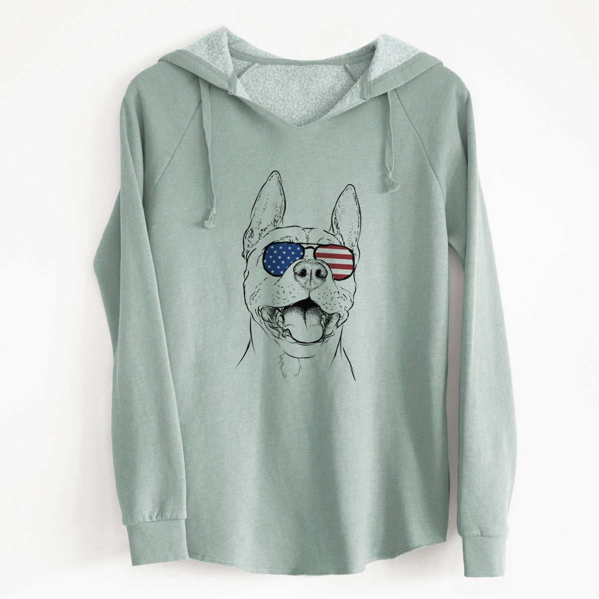 USA Wally the Pitbull - Cali Wave Hooded Sweatshirt