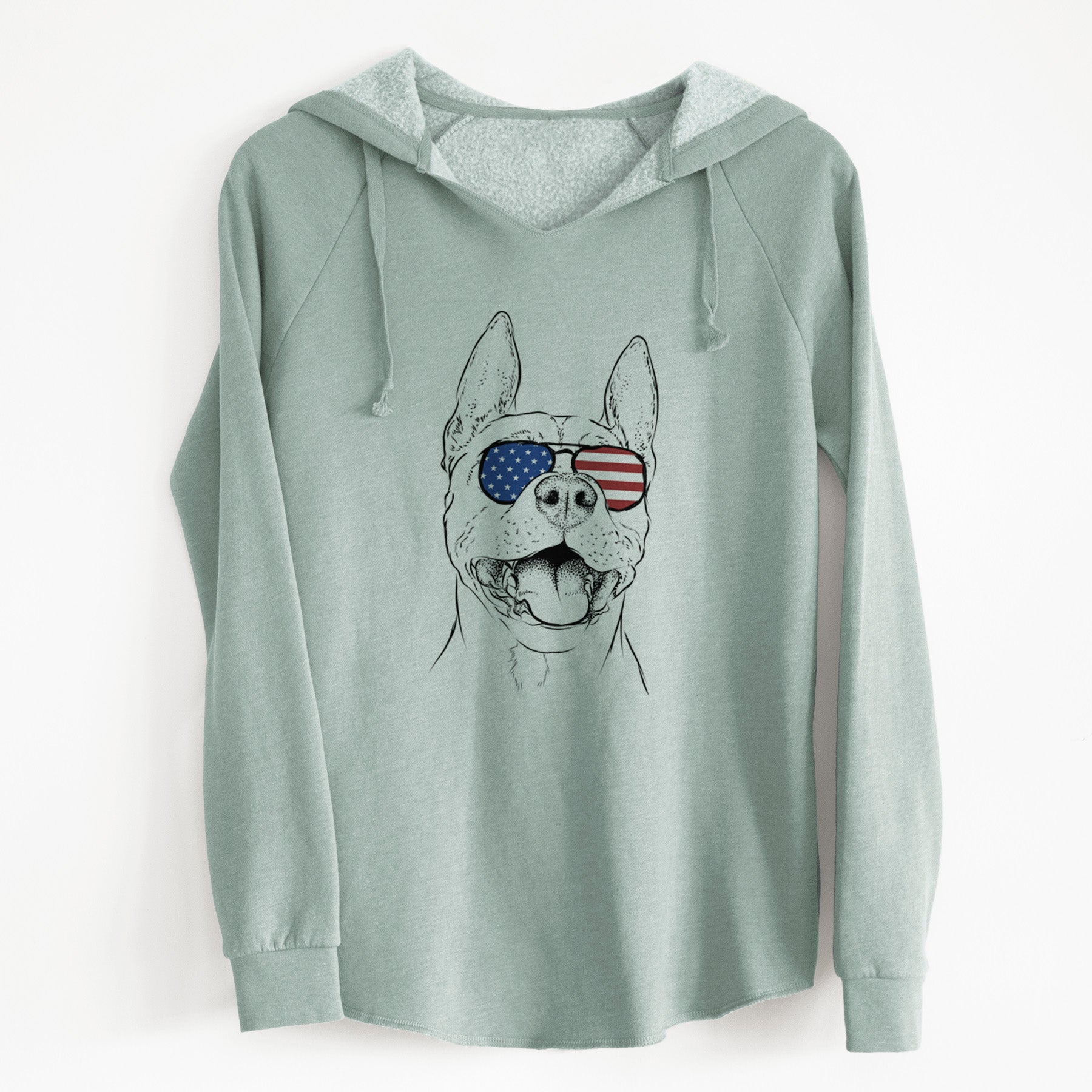 USA Wally the Pitbull - Cali Wave Hooded Sweatshirt