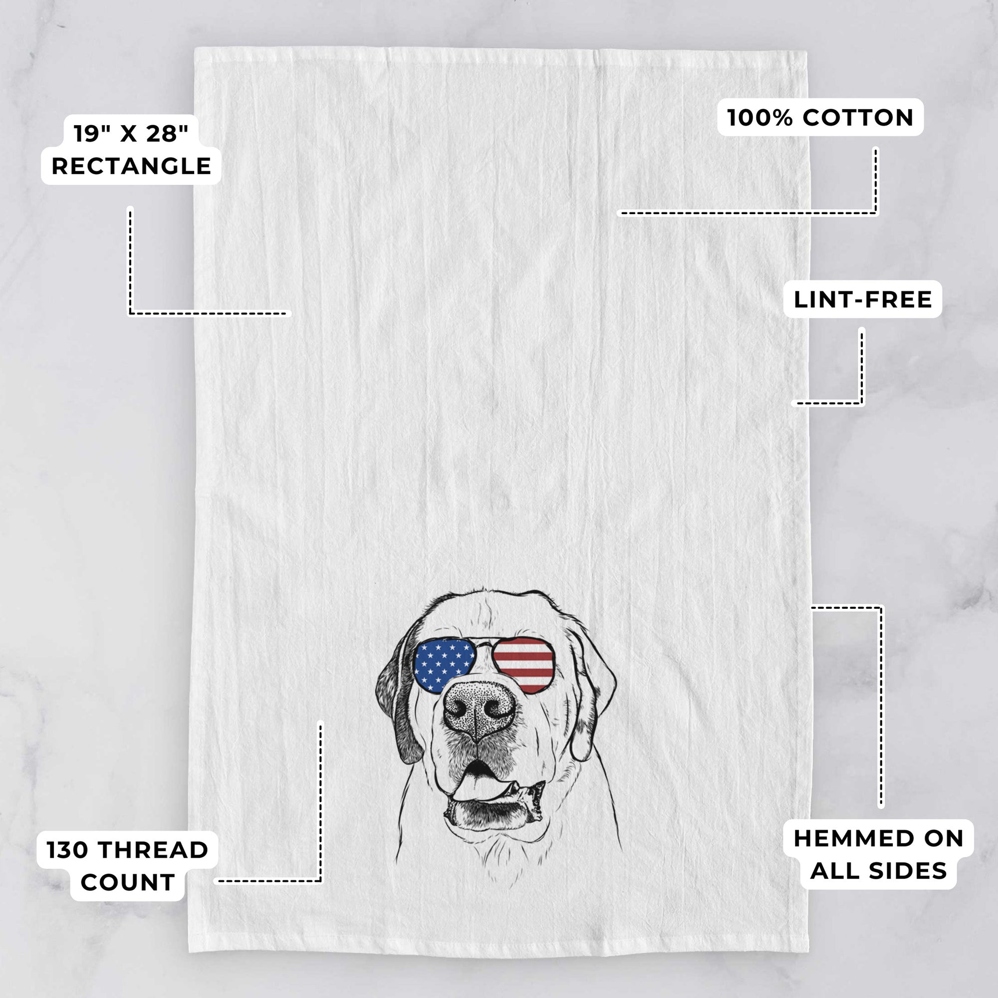 Wendy the Saint Bernard Tea Towel