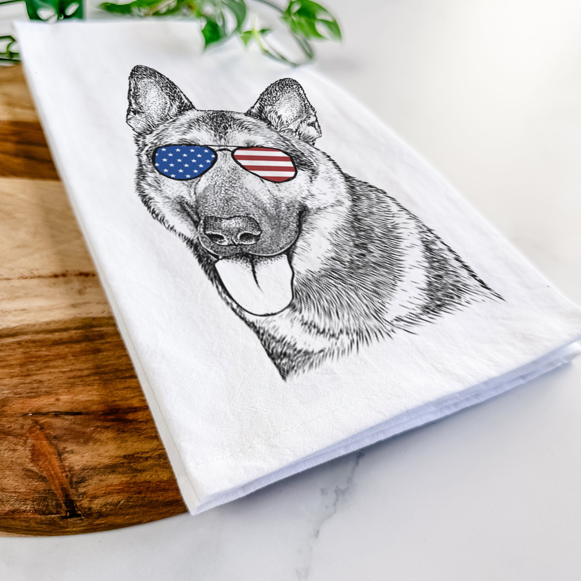 Whitaker the German Shepherd Tea Towel