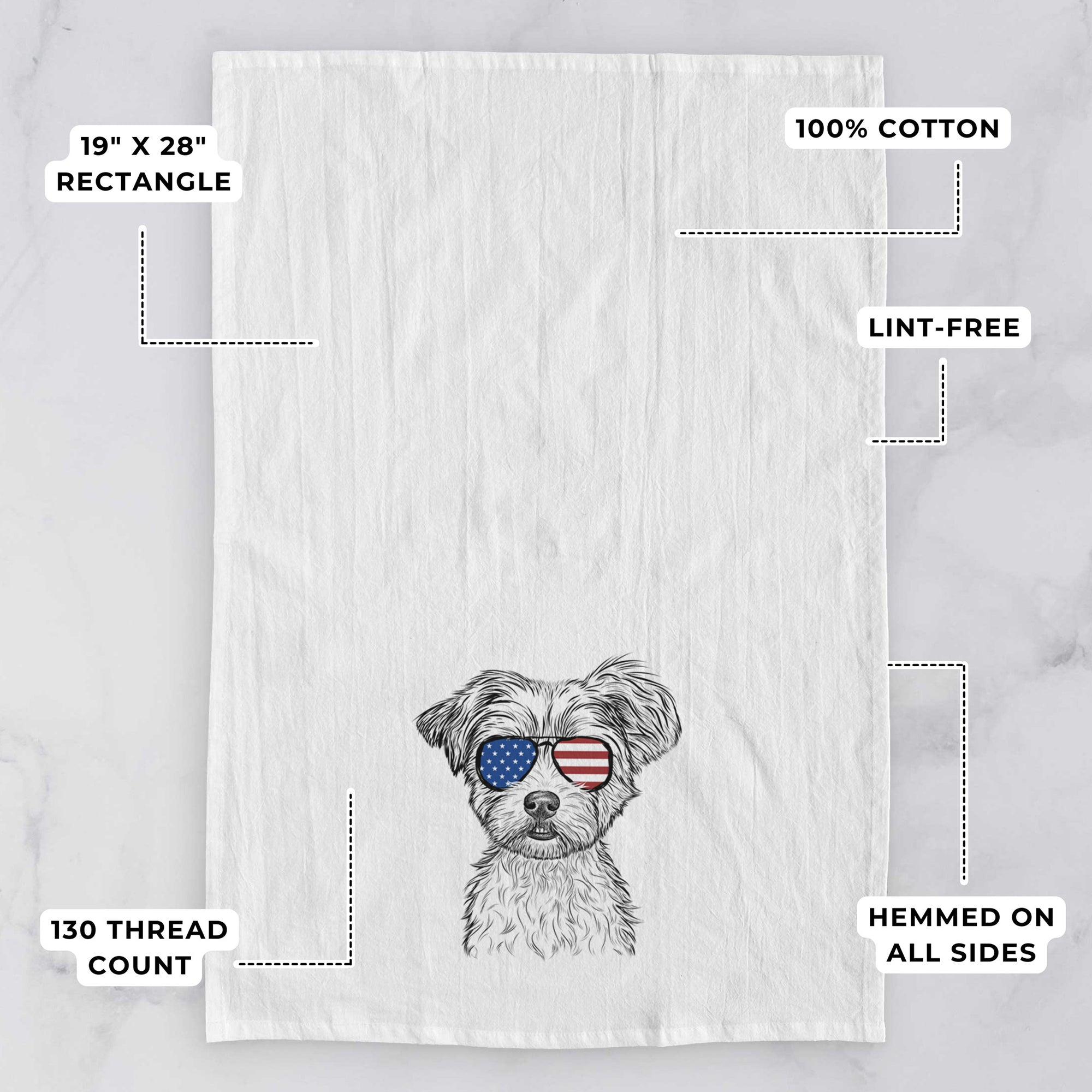 William Mitchell Newman the Yorkshire Terrier Tea Towel