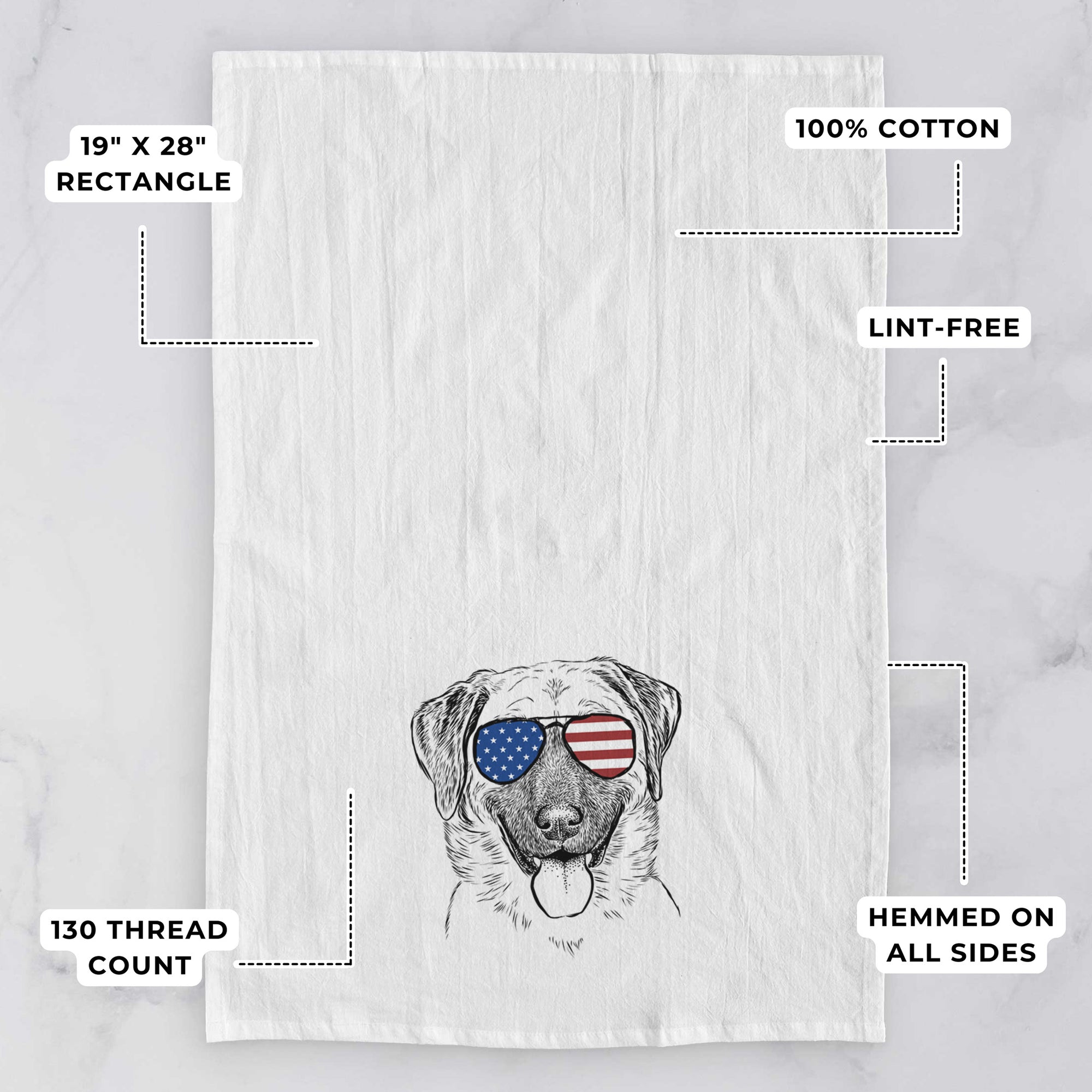 Willow the Anatolian Shepherd Tea Towel