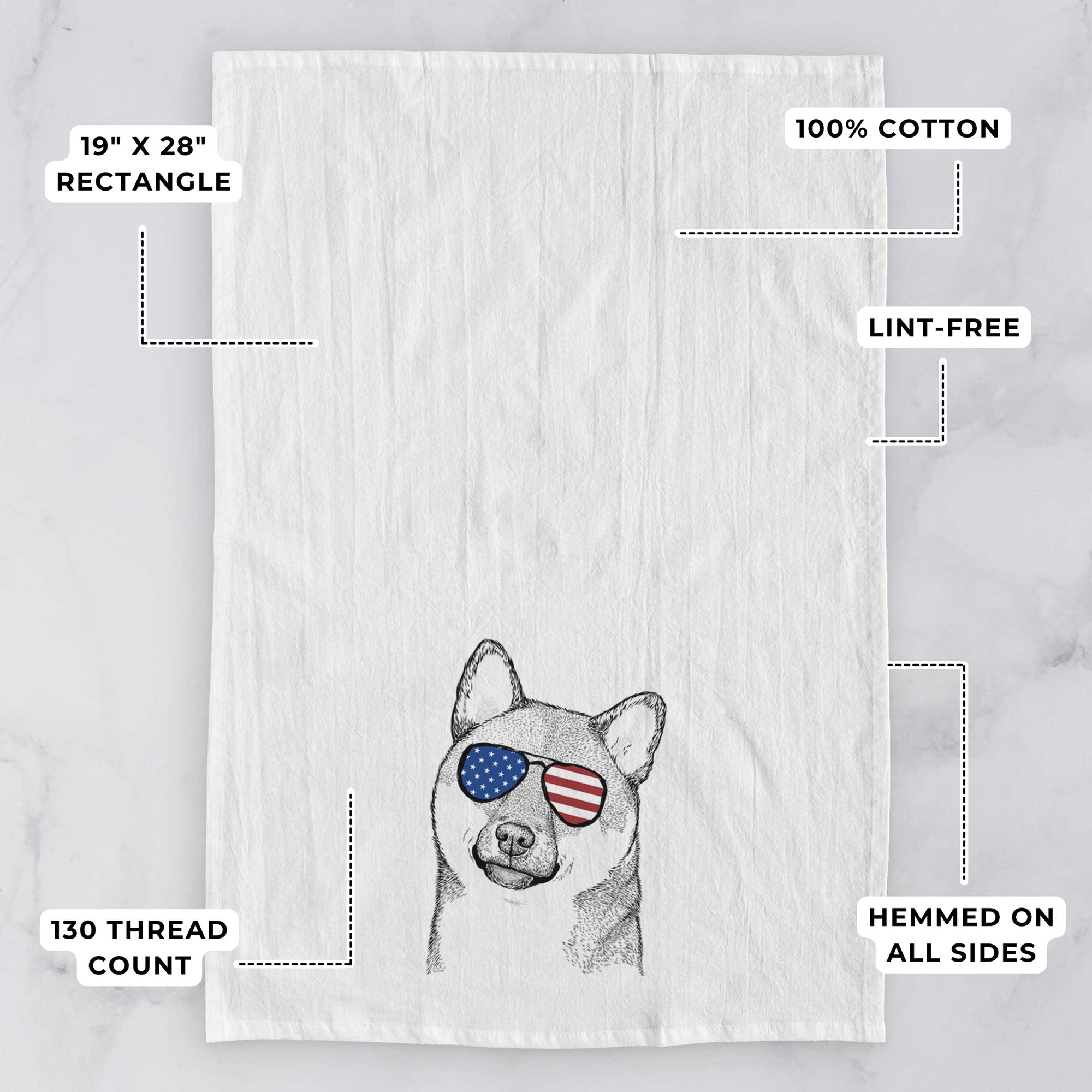 Yakuza the Shiba Inu Tea Towel