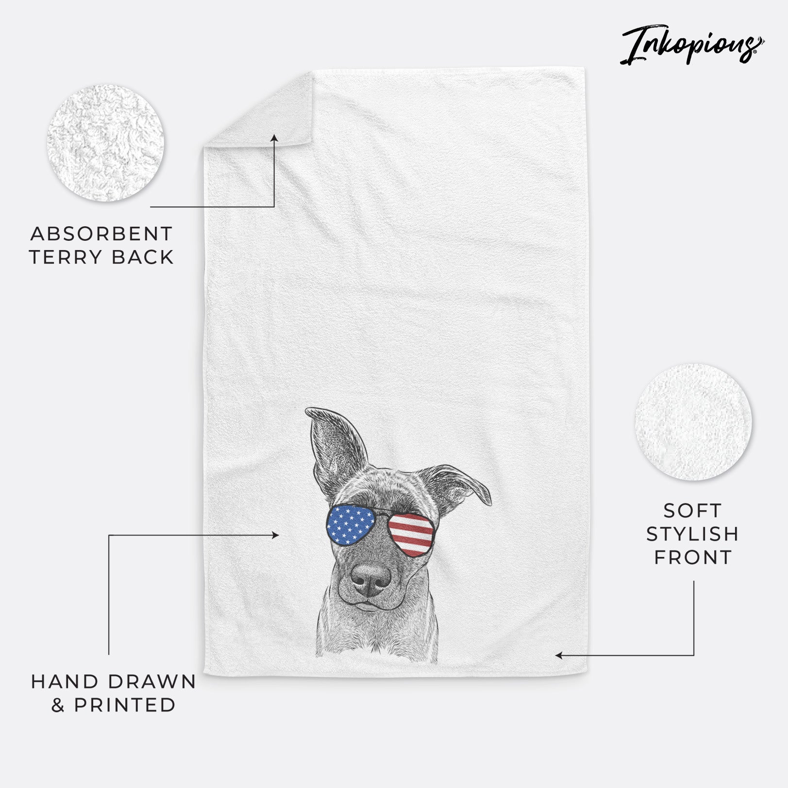 Zoey the Mixed Breed Premium Hand Towel