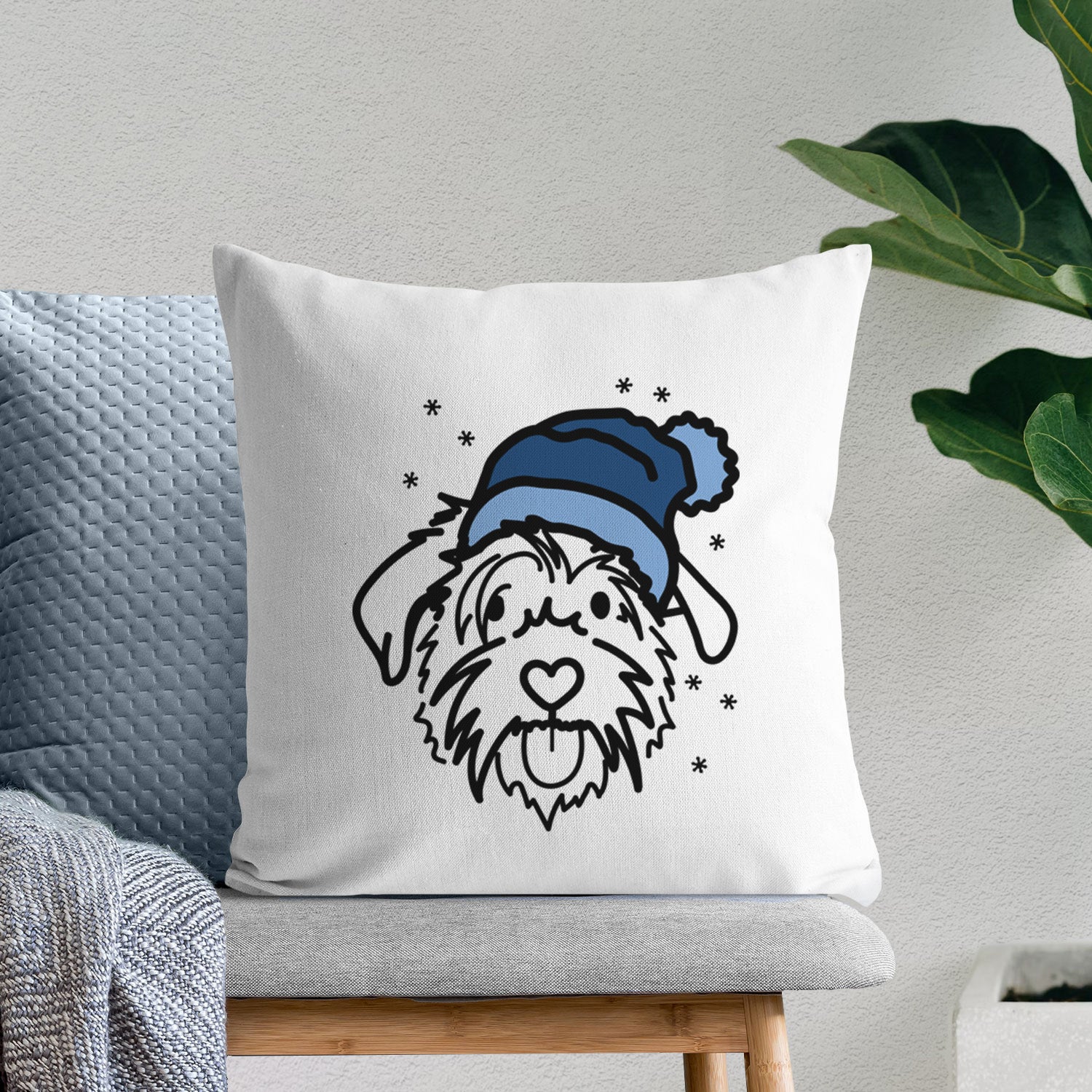 Love Always Scottish Terrier Border Collie Mix - Amal -  Throw Pillow Cover