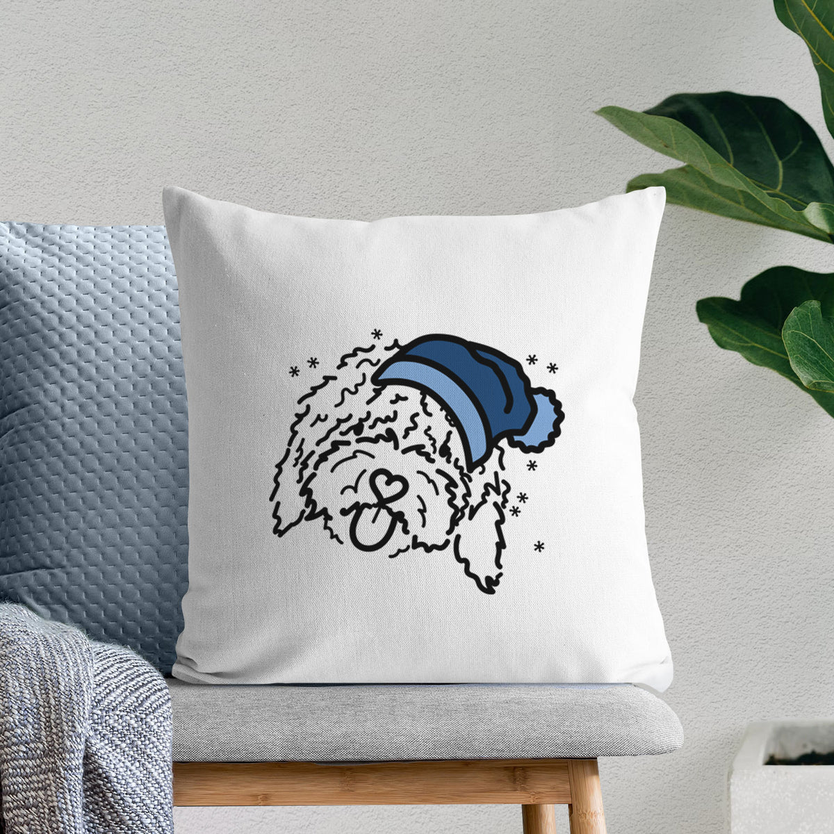 Love Always Spanish Water Dog - Antonio -  Throw Pillow Cover