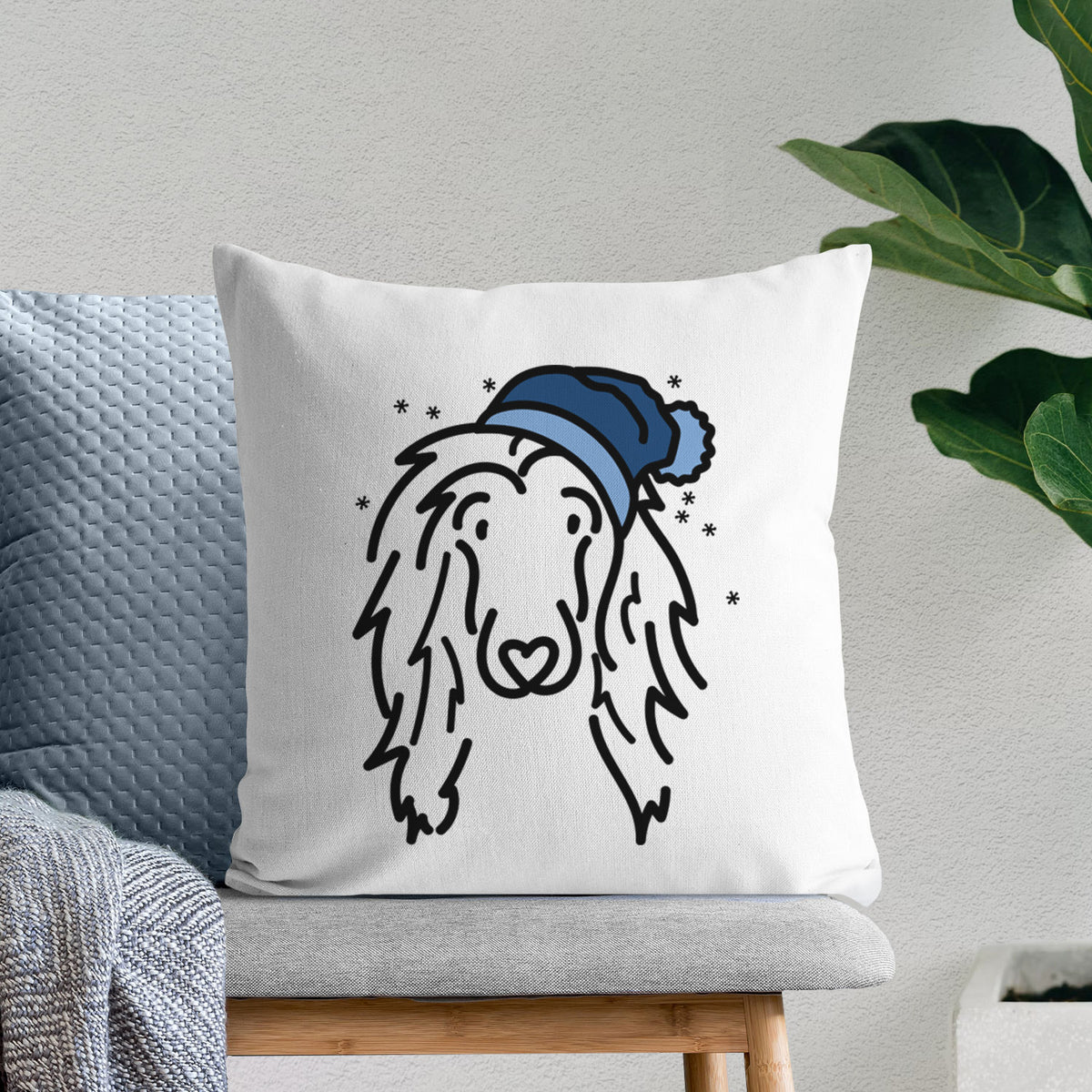 Love Always Afghan Hound - Asher -  Throw Pillow Cover