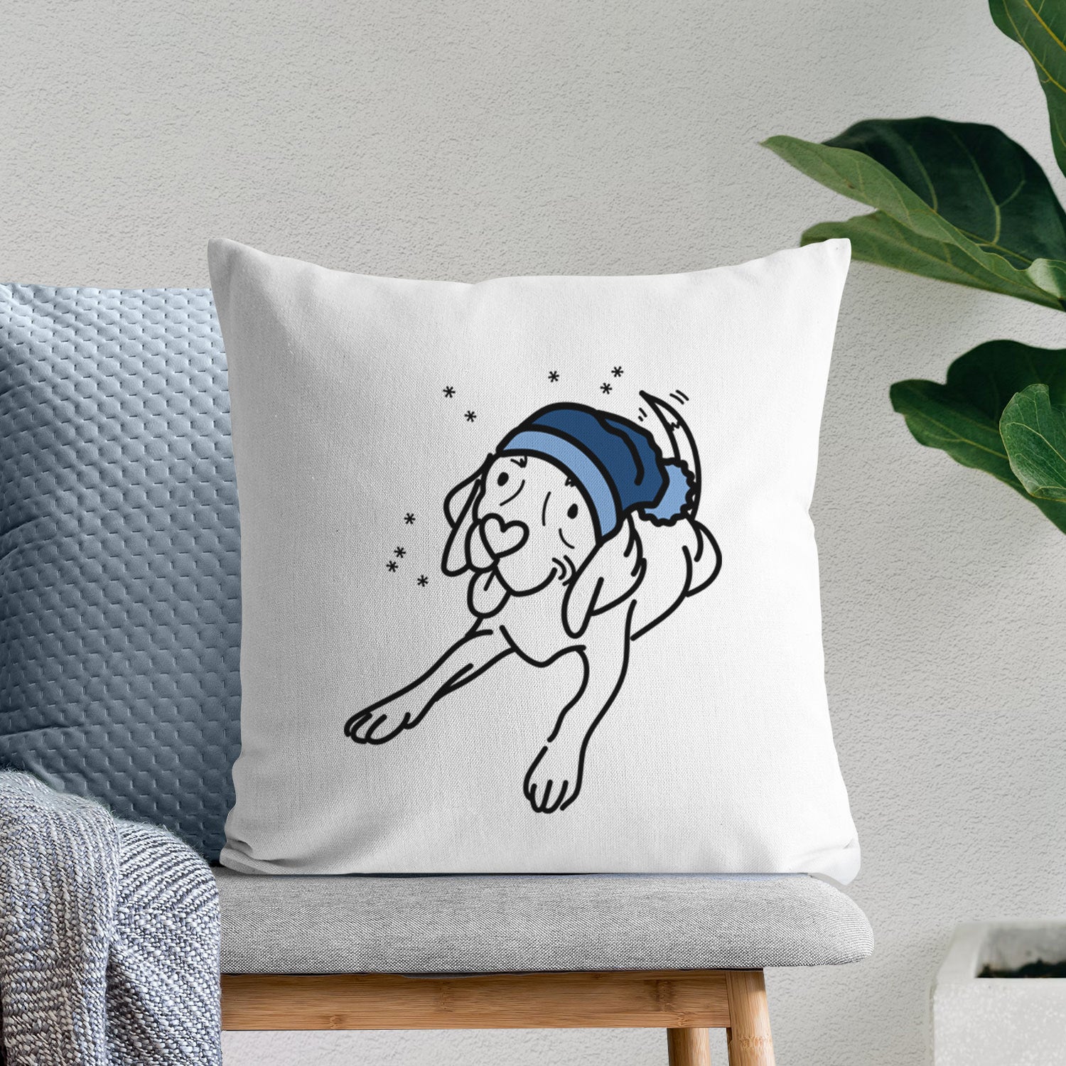 Love Always Beagle - Bagel -  Throw Pillow Cover