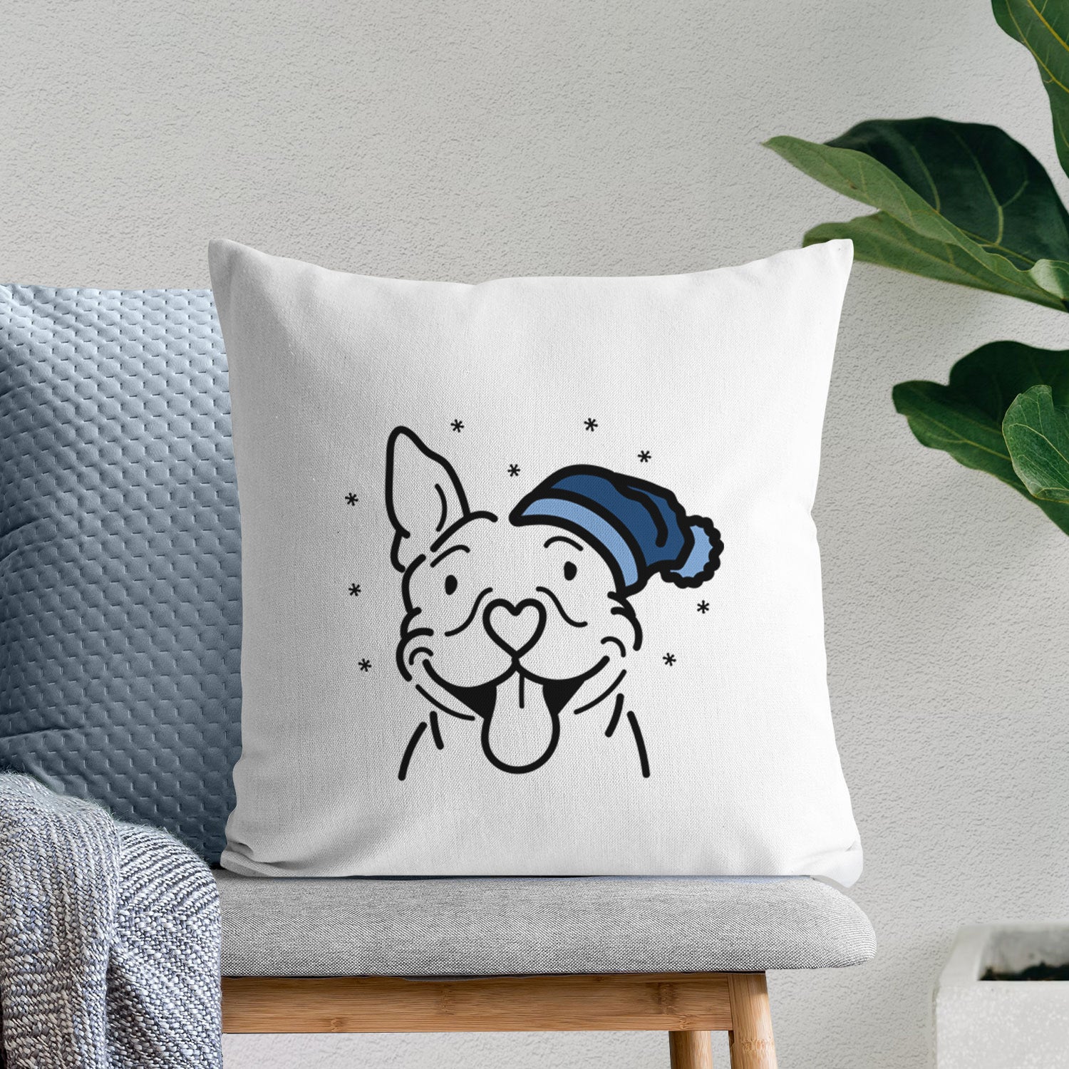 Love Always Pitbull - Basil -  Throw Pillow Cover