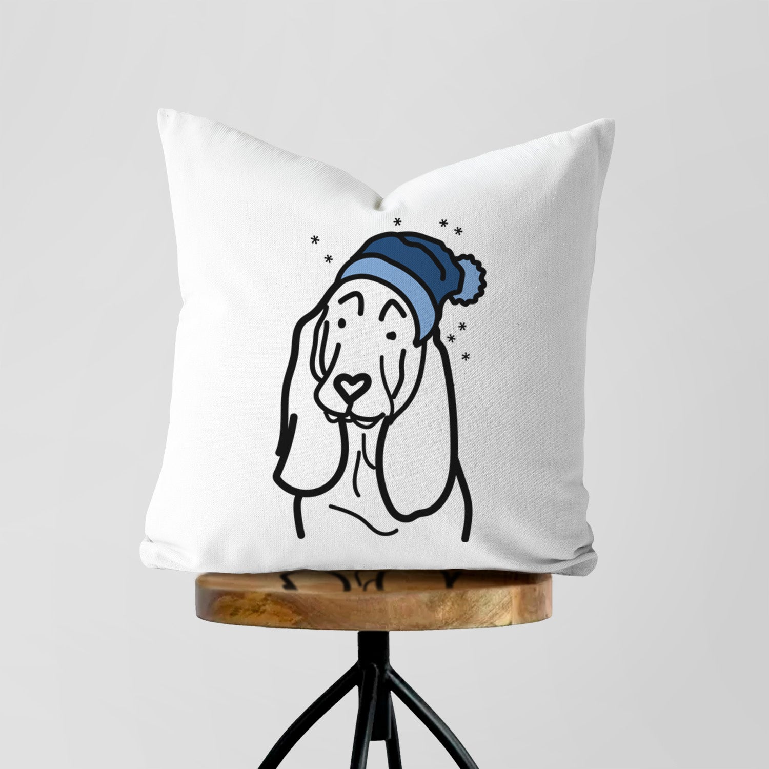 Love Always Basset Hound - Throw Pillow Cover