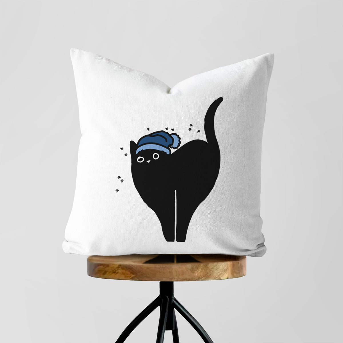 Love Always Black Cat - Bella -  Throw Pillow Cover