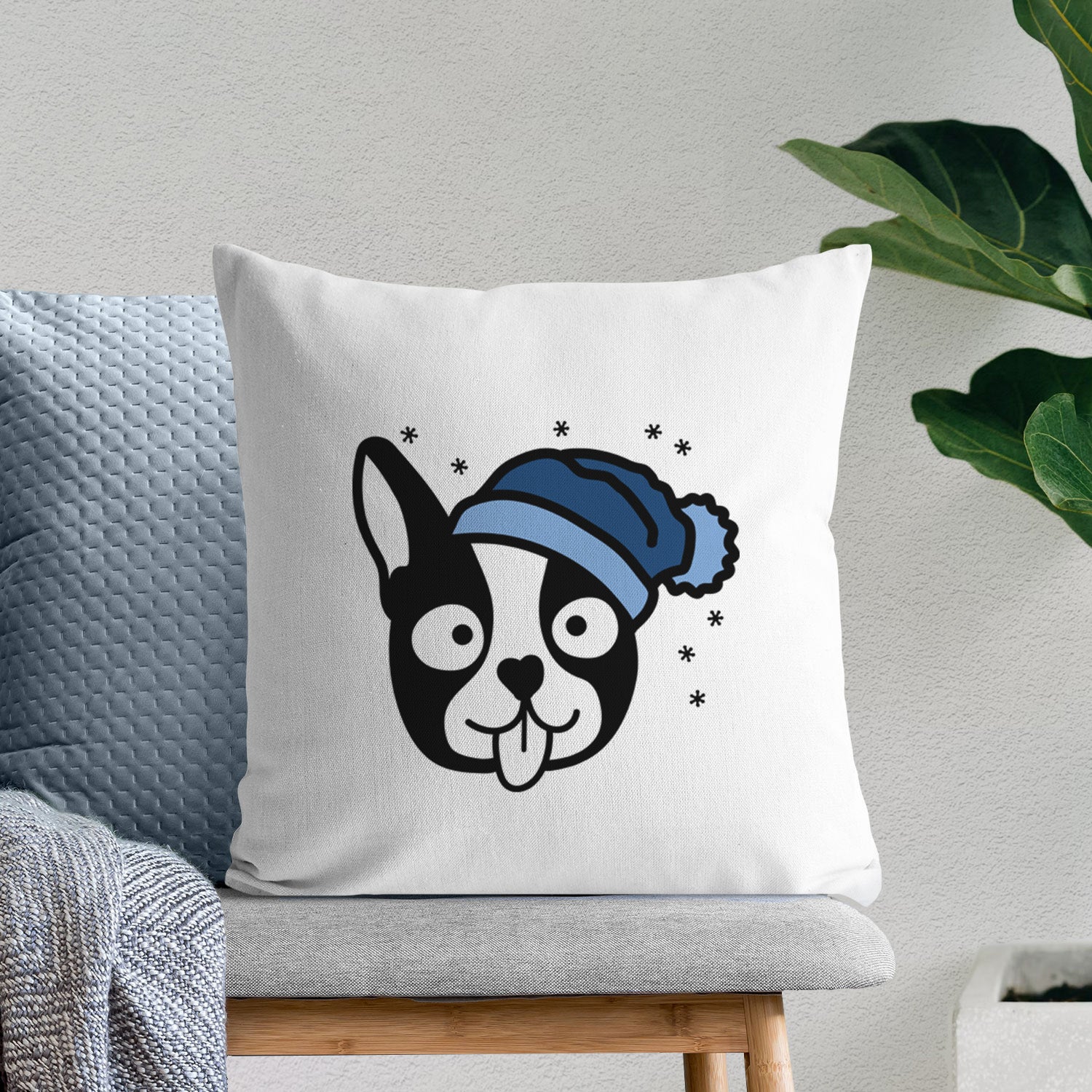 Love Always Boston Terrier - Throw Pillow Cover