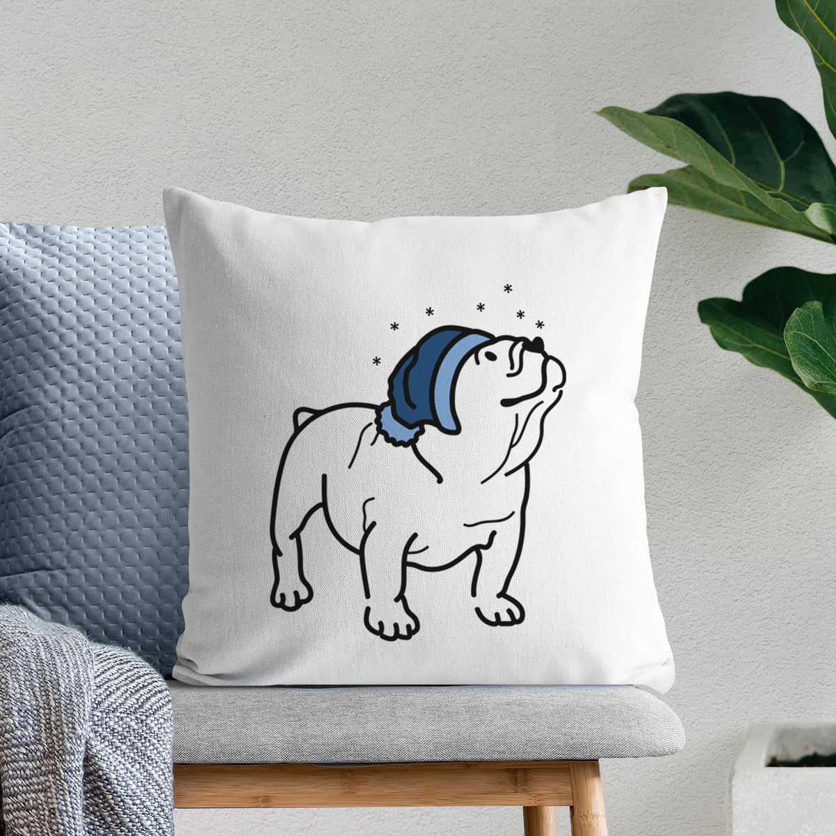 Love Always English Bulldog - Bruno -  Throw Pillow Cover