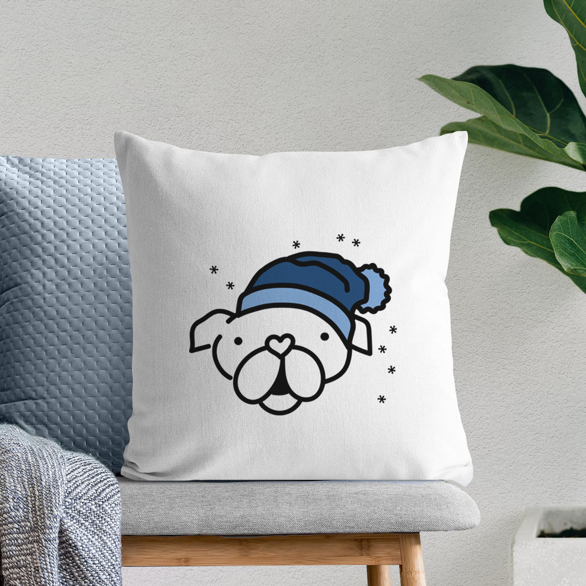 Love Always English Bulldog - Throw Pillow Cover