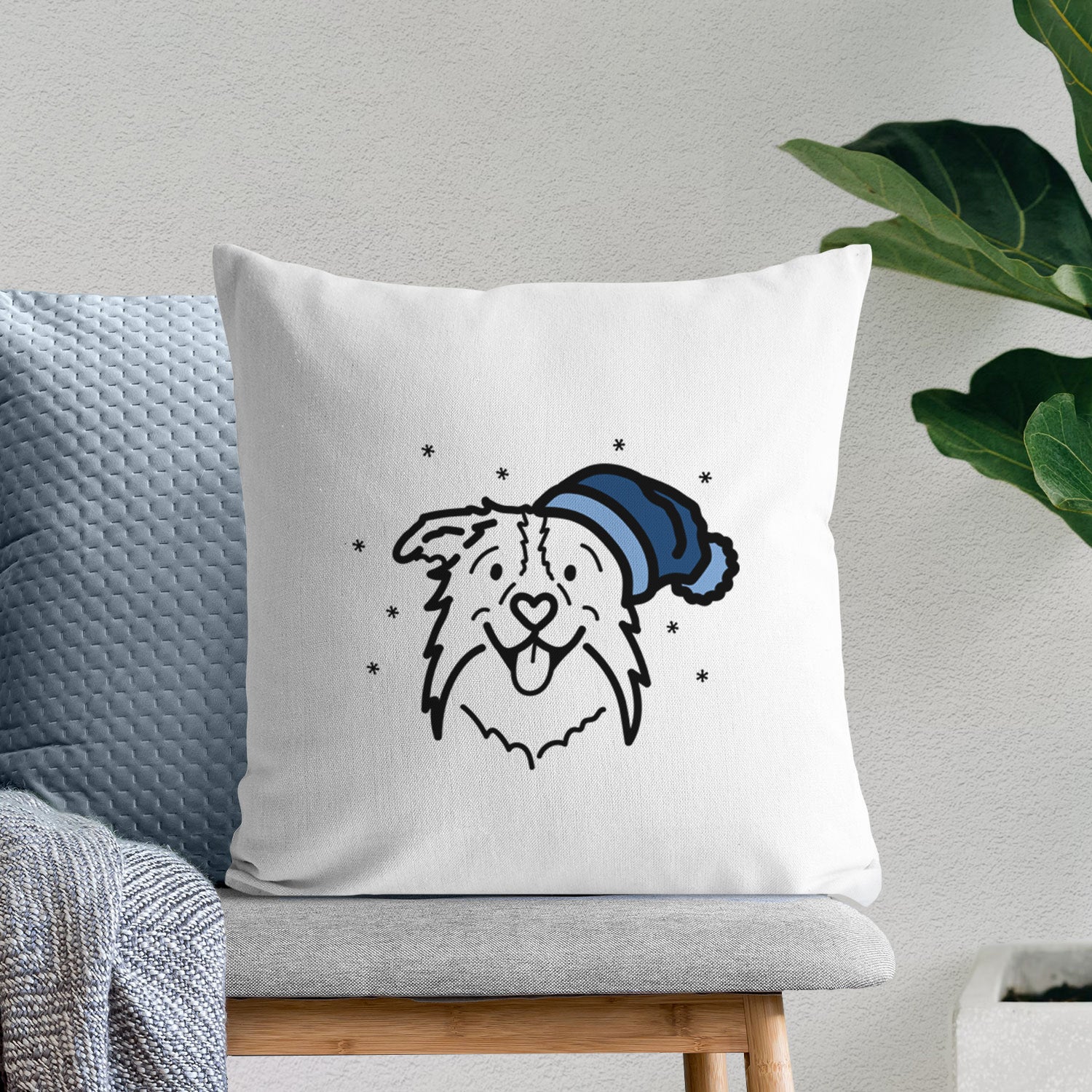 Love Always Border Collie - Cricket -  Throw Pillow Cover