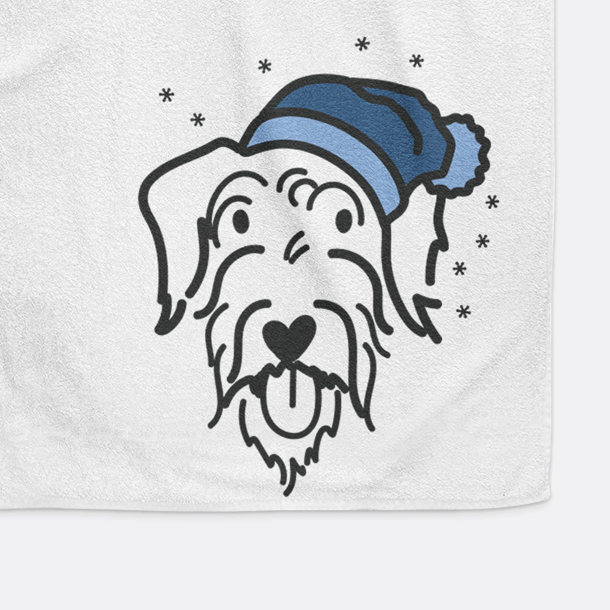 Frosty Doodle - Dug - Decorative Hand Towel