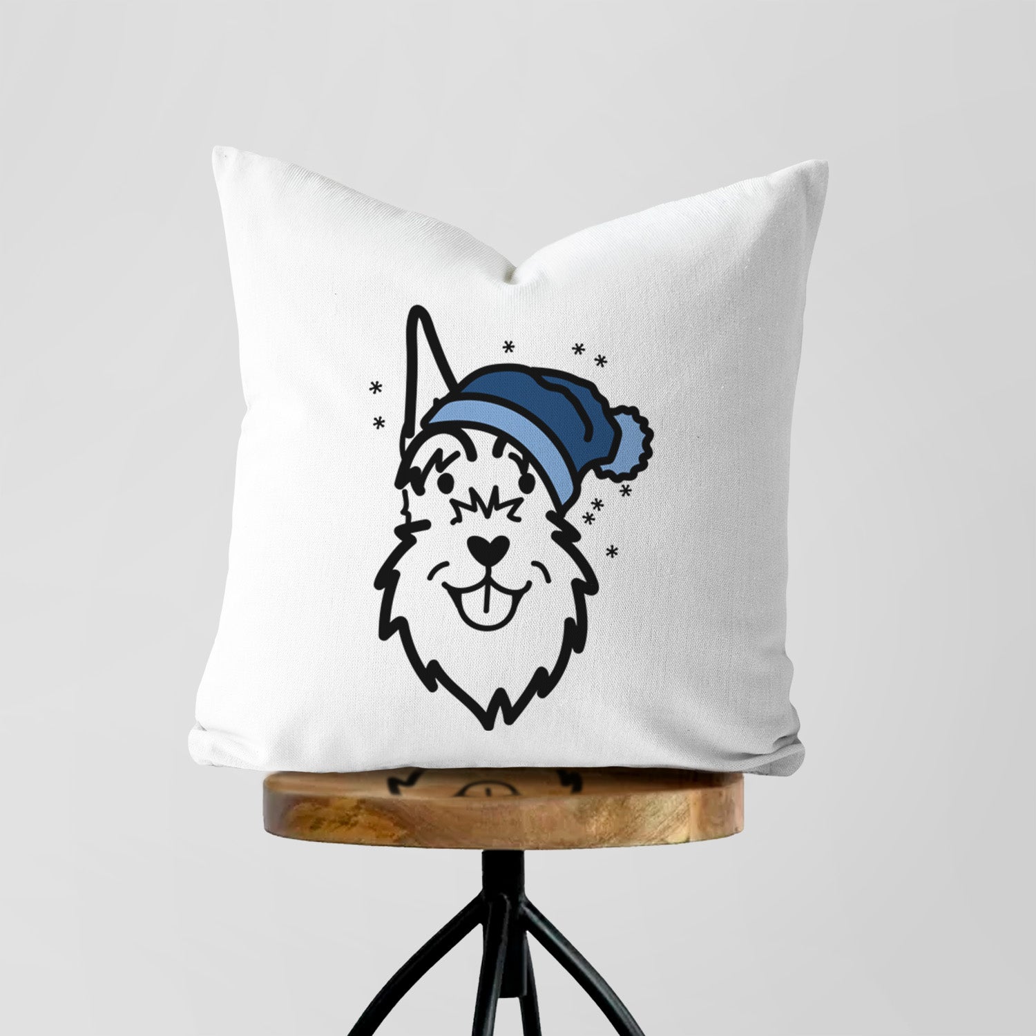 Love Always Schnauzer Cropped Ears - Throw Pillow Cover