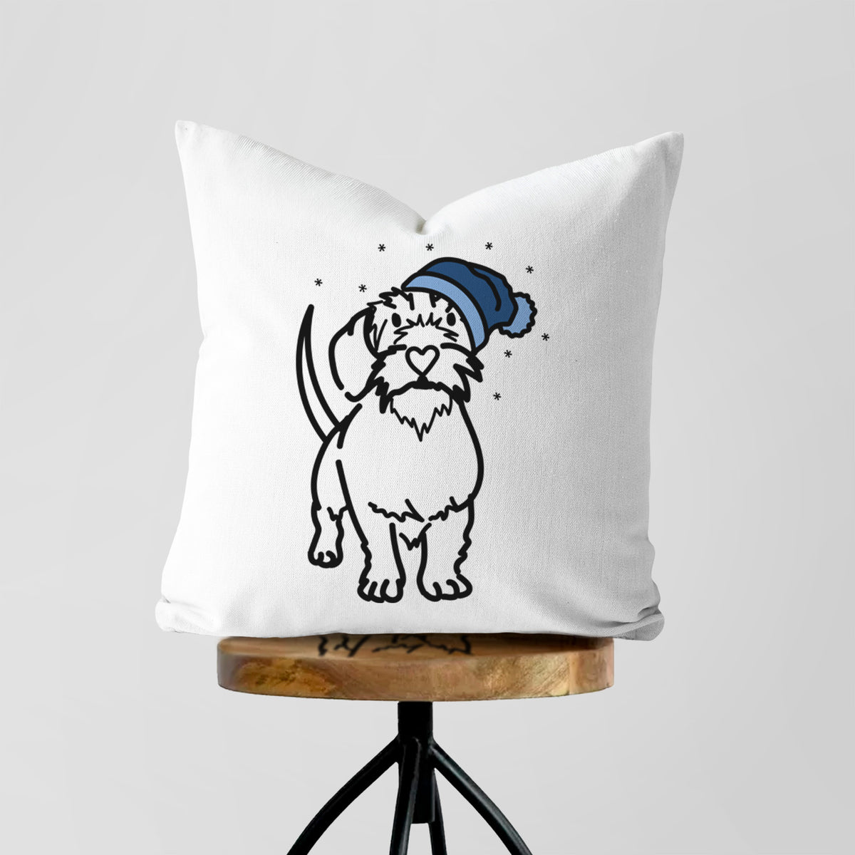 Love Always Wire Dachshund - Henry -  Throw Pillow Cover