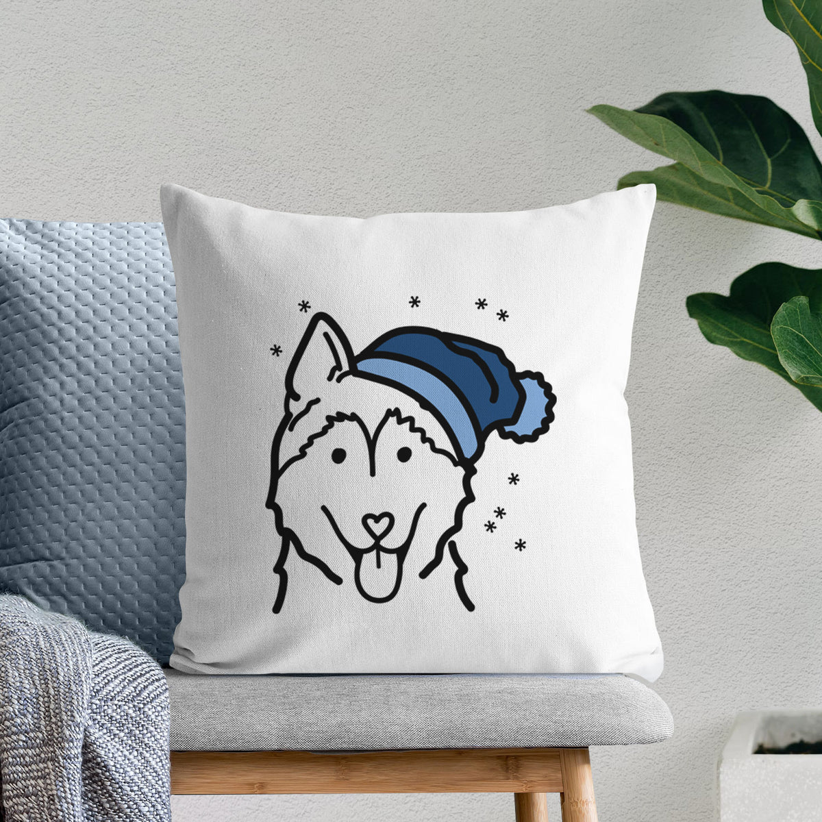 Love Always Siberian Husky - Throw Pillow Cover