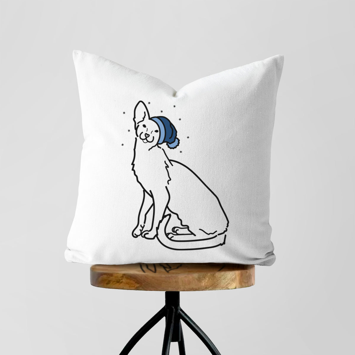Love Always Oriental Shorthair Cat - Lyra -  Throw Pillow Cover